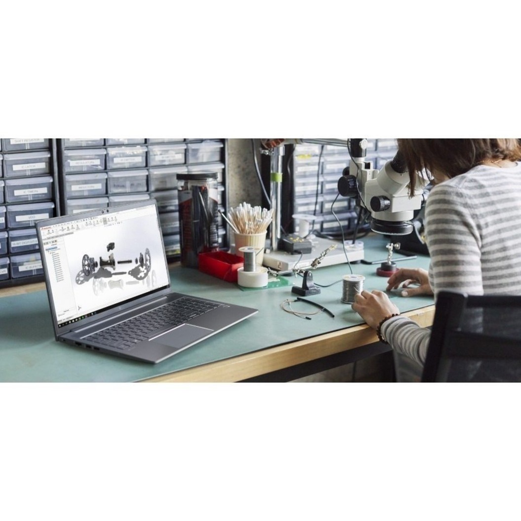 HP ZBook Studio G8 15.6" Mobile Workstation - Intel Core i7 11th Gen i7-11850H - 32 GB - Intel WM590 Chip - In-plane Switching (IPS) Technology - Front Camera/Webcam - 9.50 Hours Battery Run Time - IEEE 802.11ax Wireless LAN Standard — alternate image3
