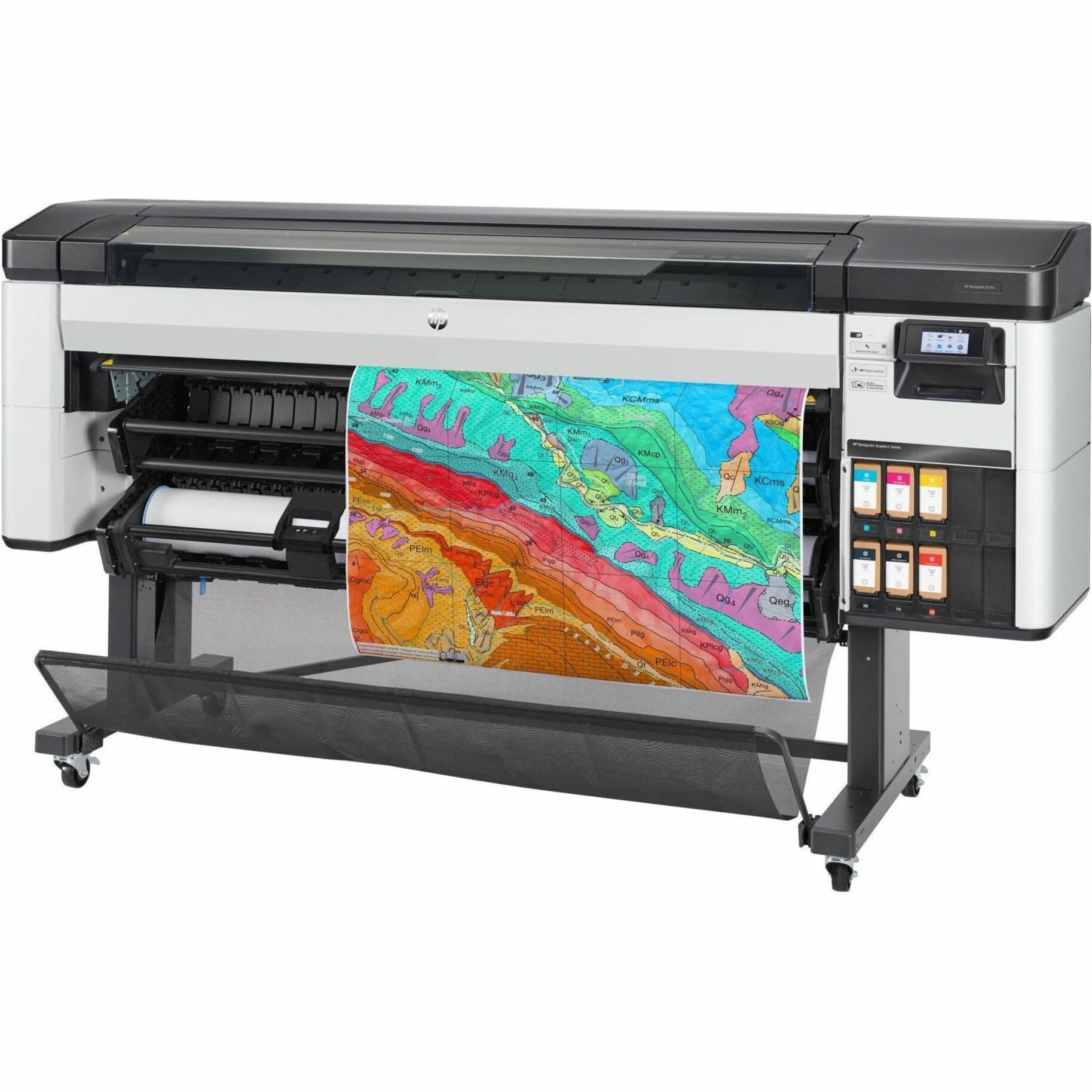HP Designjet Z6 Inkjet Large Format Printer - 64" Print Width - Color - 6 Color(s) - 2400 x 1200 dpi - Ethernet - Plain Paper, Roll Paper, Glossy Photo Paper, Canvas, Heavyweight Coated Paper, Polypropylene - Floor Standing Supported - TIFF, JPEG, CALS/G4, HP GL/2, HP RTL — alternate image2