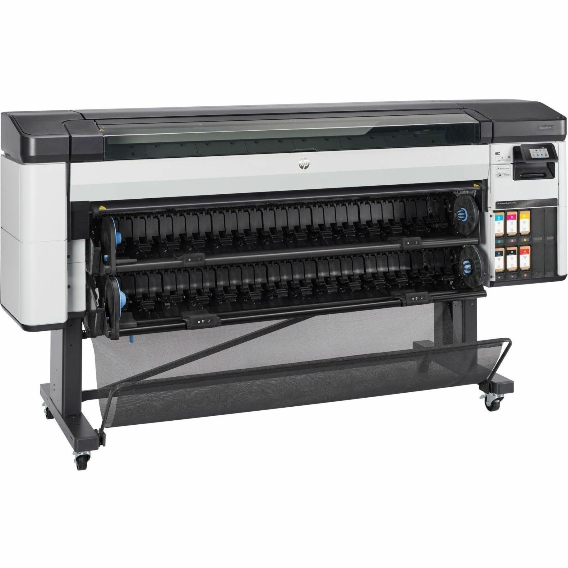 HP Designjet Z6 Inkjet Large Format Printer - 64" Print Width - Color - 6 Color(s) - 2400 x 1200 dpi - Ethernet - Plain Paper, Roll Paper, Glossy Photo Paper, Canvas, Heavyweight Coated Paper, Polypropylene - Floor Standing Supported - TIFF, JPEG, CALS/G4, HP GL/2, HP RTL — right