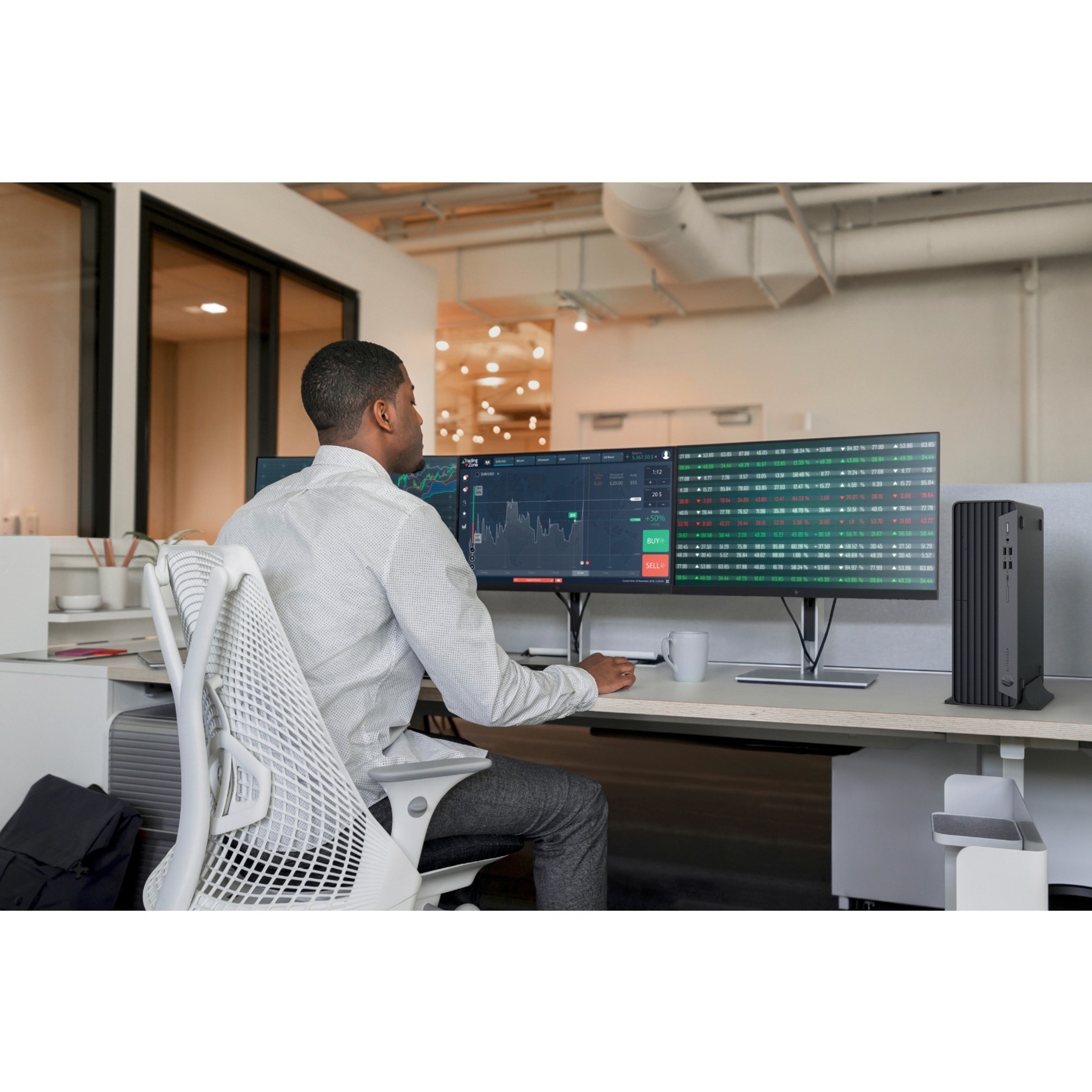 HP EliteDesk 800 G6 Desktop Computer - Intel Core i9 10th Gen i9-10900 - vPro Technology - 32 GB - 1 TB HDD - Small Form Factor - Intel Q470 Chip - Intel UHD Graphics 630 DDR4 SDRAM — alternate image5