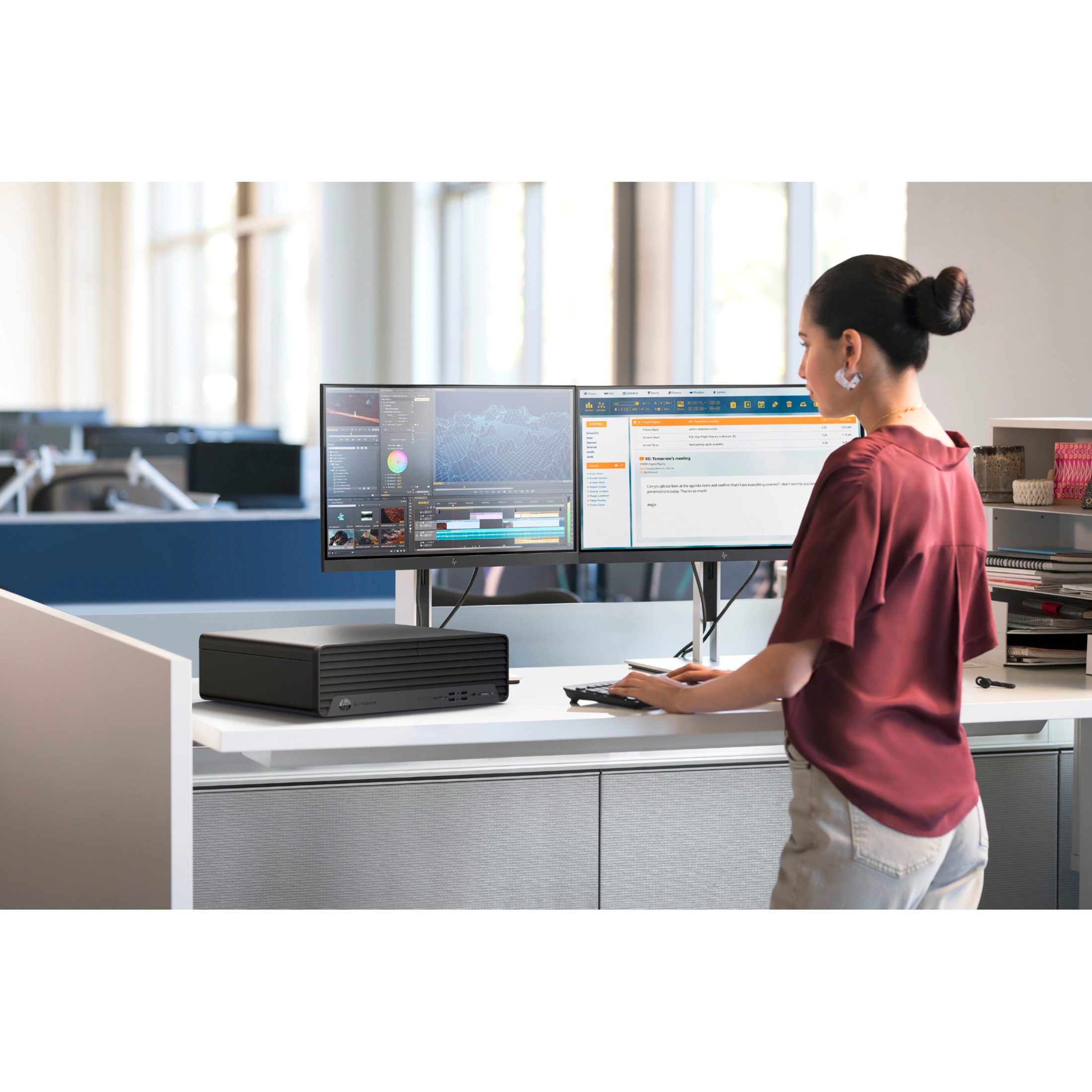 HP EliteDesk 800 G6 Desktop Computer - Intel Core i9 10th Gen i9-10900 - vPro Technology - 32 GB - 1 TB HDD - Small Form Factor - Intel Q470 Chip - Intel UHD Graphics 630 DDR4 SDRAM — life style