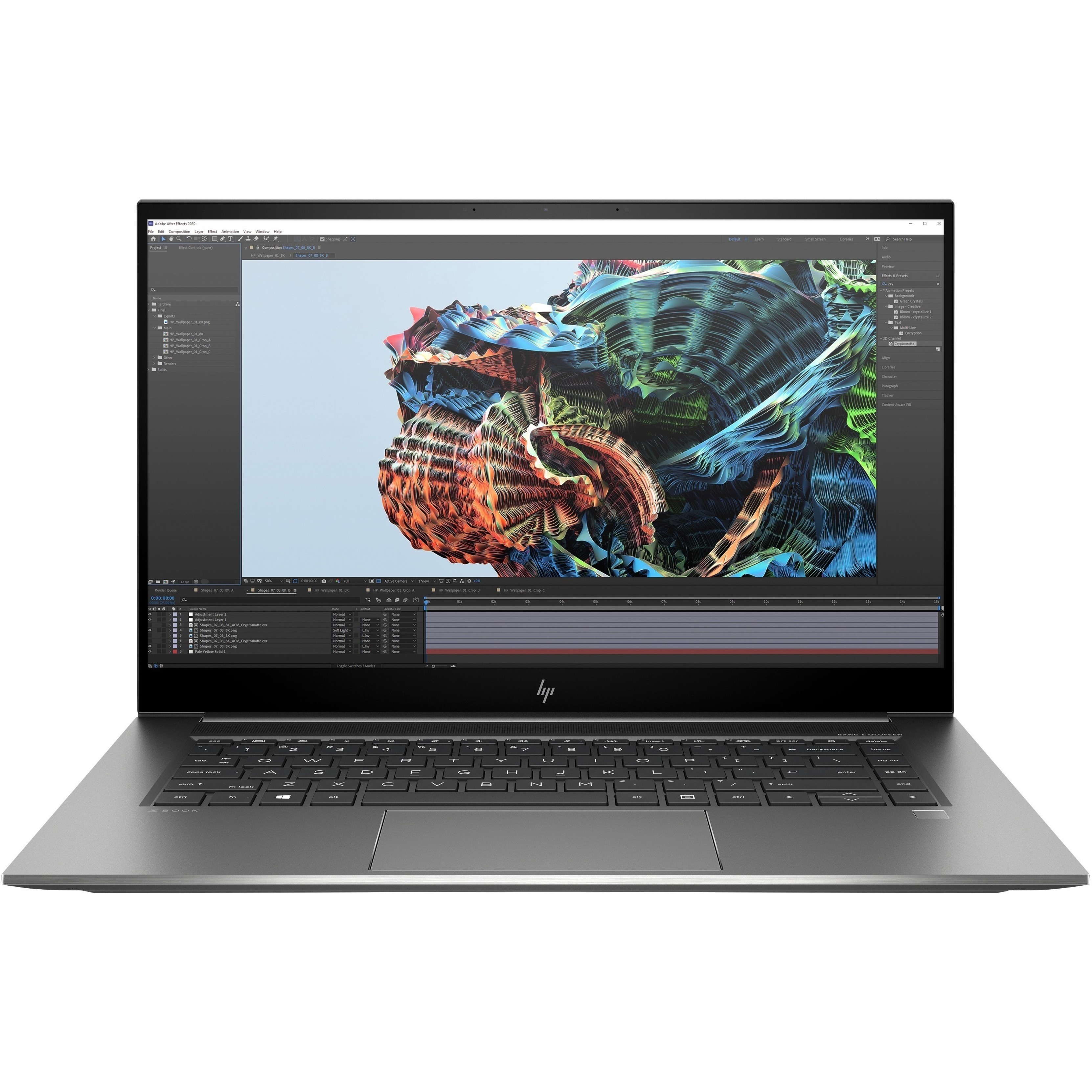 HP ZBook Studio G8 15.6" Mobile Workstation - Intel Core i7 11th Gen i7-11800H - 32 GB - 256 GB SSD - Intel WM590 Chip - Intel UHD Graphics - In-plane Switching (IPS) Technology - 9.50 Hours Battery Run Time - IEEE 802.11ax Wireless LAN Standard — front