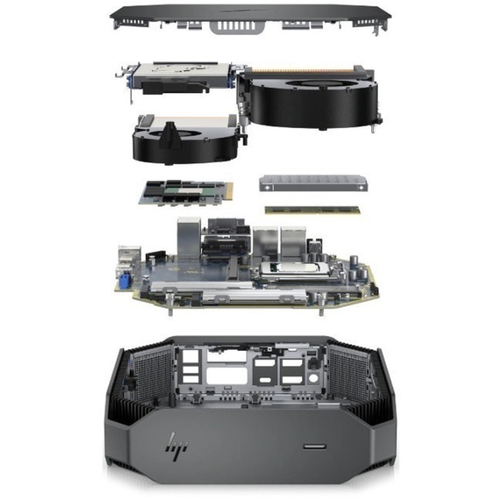 HP Z2 Mini G5 Workstation - 1 Core i5 10th Gen i5-10600 - 8 GB - 256 GB SSD - Serial ATA/600 Controller - 0, 1 RAID Levels - Gigabit Ethernet — alternate image5
