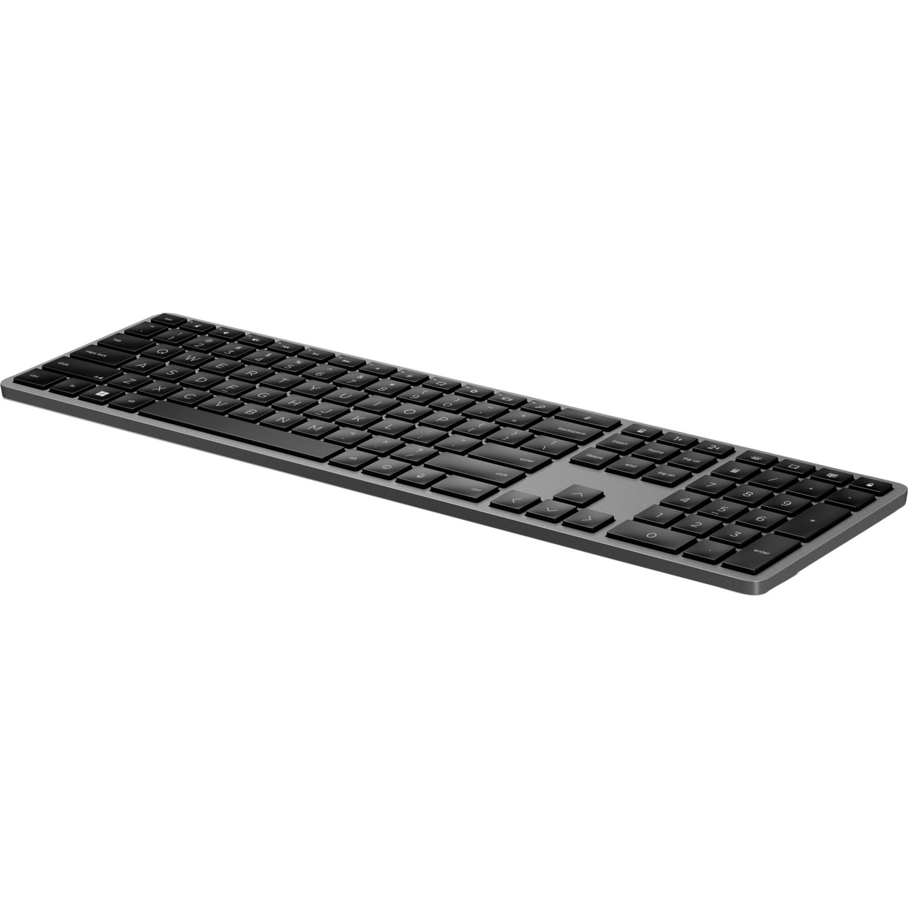 HP 975 Dual-Mode Wireless Keyboard - Wireless Connectivity - Bluetooth - 2.40 GHz - Notebook - PC, Mac - Black — left