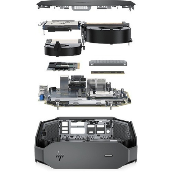 HP Z2 Mini G5 Workstation - 1 Core i7 10th Gen i7-10700 - vPro Technology - 32 GB - 512 GB SSD - Mini PC - Intel W480 Chip - Serial ATA/600 Controller - 0, 1 RAID Levels - Intel Optane Memory Ready - Gigabit Ethernet — alternate image11