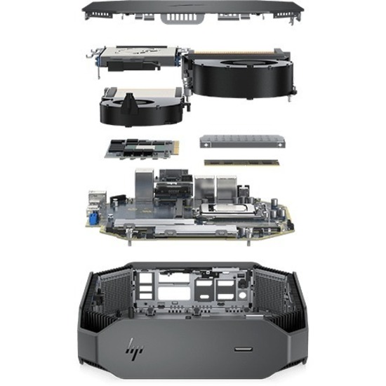 HP Z2 Mini G5 Workstation - 1 Core i9 10th Gen i9-10900K - vPro Technology - 64 GB - 512 GB SSD - Mini PC - Intel W480 Chip - Serial ATA/600 Controller - 0, 1 RAID Levels - Intel Optane Memory Ready - Gigabit Ethernet — alternate image11