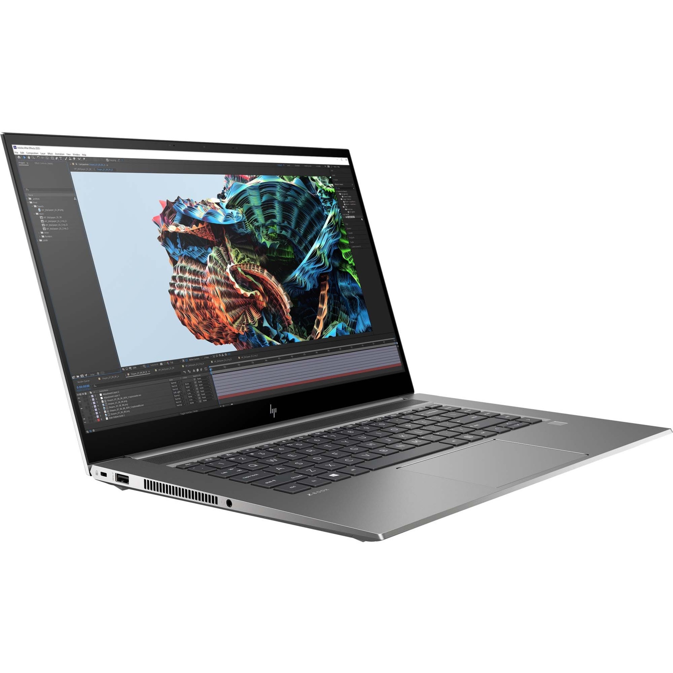 HP ZBook Studio G8 15.6" Mobile Workstation - Intel Core i7 11th Gen i7-11800H - 16 GB - 512 GB SSD - Intel WM590 Chip - In-plane Switching (IPS) Technology - Front Camera/Webcam - 9.50 Hours Battery Run Time - IEEE 802.11ax Wireless LAN Standard — alternate image1