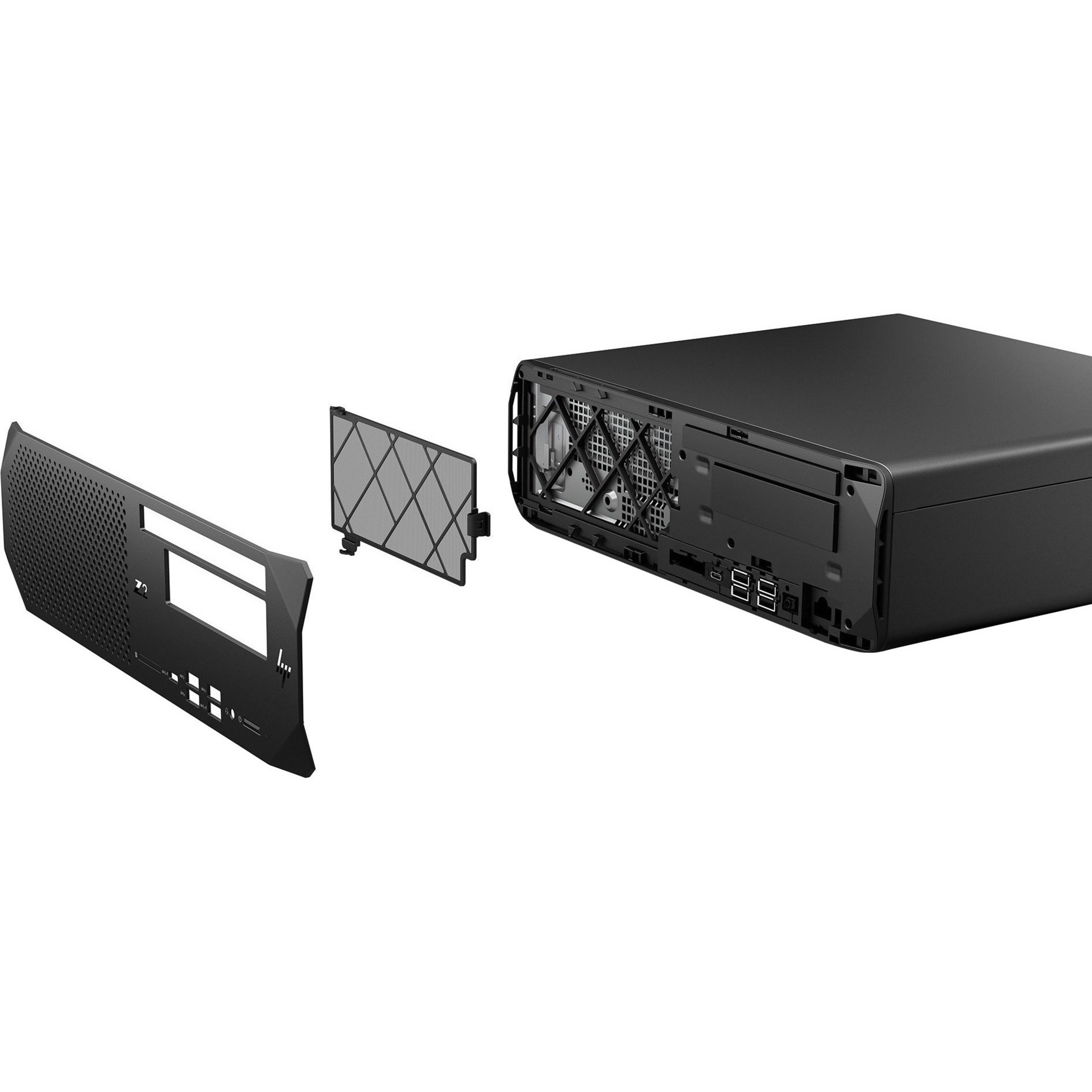 HP Z2 G5 Workstation - 1 Core i7 10th Gen i7-10700 - vPro Technology - 16 GB - 256 GB SSD - Small Form Factor - Black - Intel W480 Chip - Serial ATA/600 Controller - 0, 1 RAID Levels - Intel Optane Memory Ready - Gigabit Ethernet — alternate image1