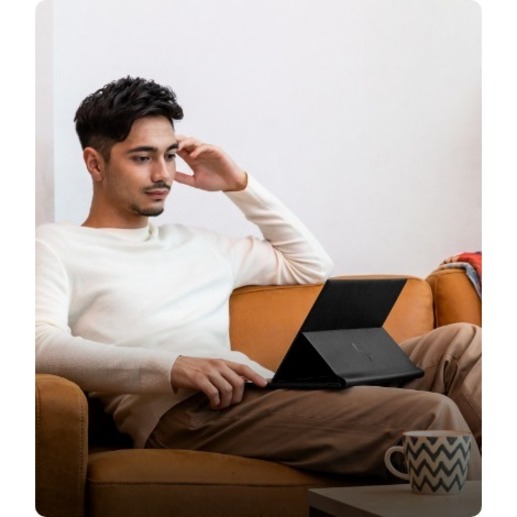 HP Elite Folio 13.5" Touchscreen Rugged Convertible 2 in 1 Notebook - + Kyro 495 - 8 GB - 256 GB SSD - Qualcomm Snapdragon 8cx Chip - LTE Advanced - In-plane Switching (IPS) Technology, Sure View - Front Camera/Webcam — life style