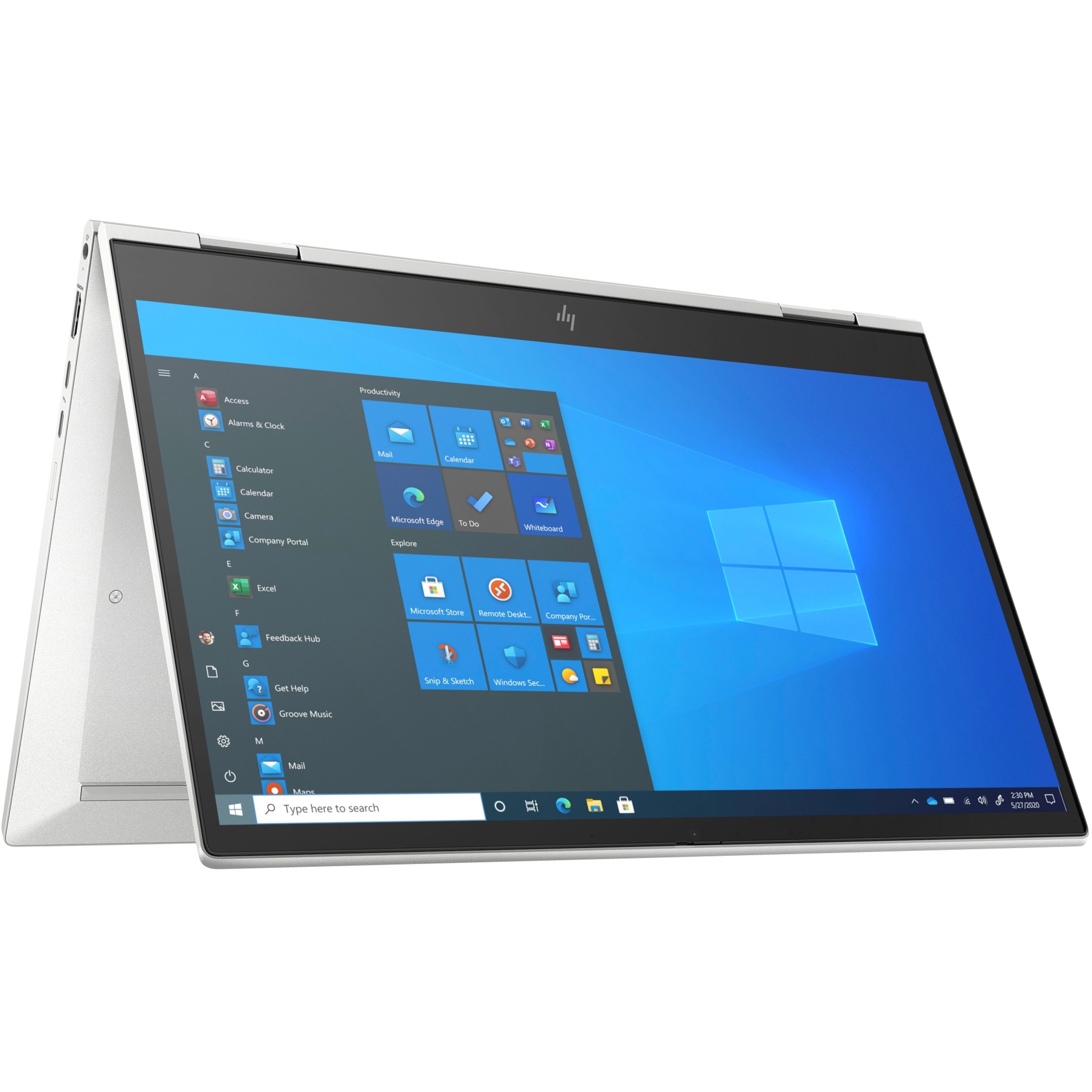 HP EliteBook x360 830 G8 13.3" Touchscreen Convertible 2 in 1 Notebook - Intel Core i5 11th Gen i5-1145G7 - 16 GB - 256 GB SSD - Intel Chip - In-plane Switching (IPS) Technology, Sure View - Front Camera/Webcam - IEEE 802.11ax Wireless LAN Standard — alternate image2