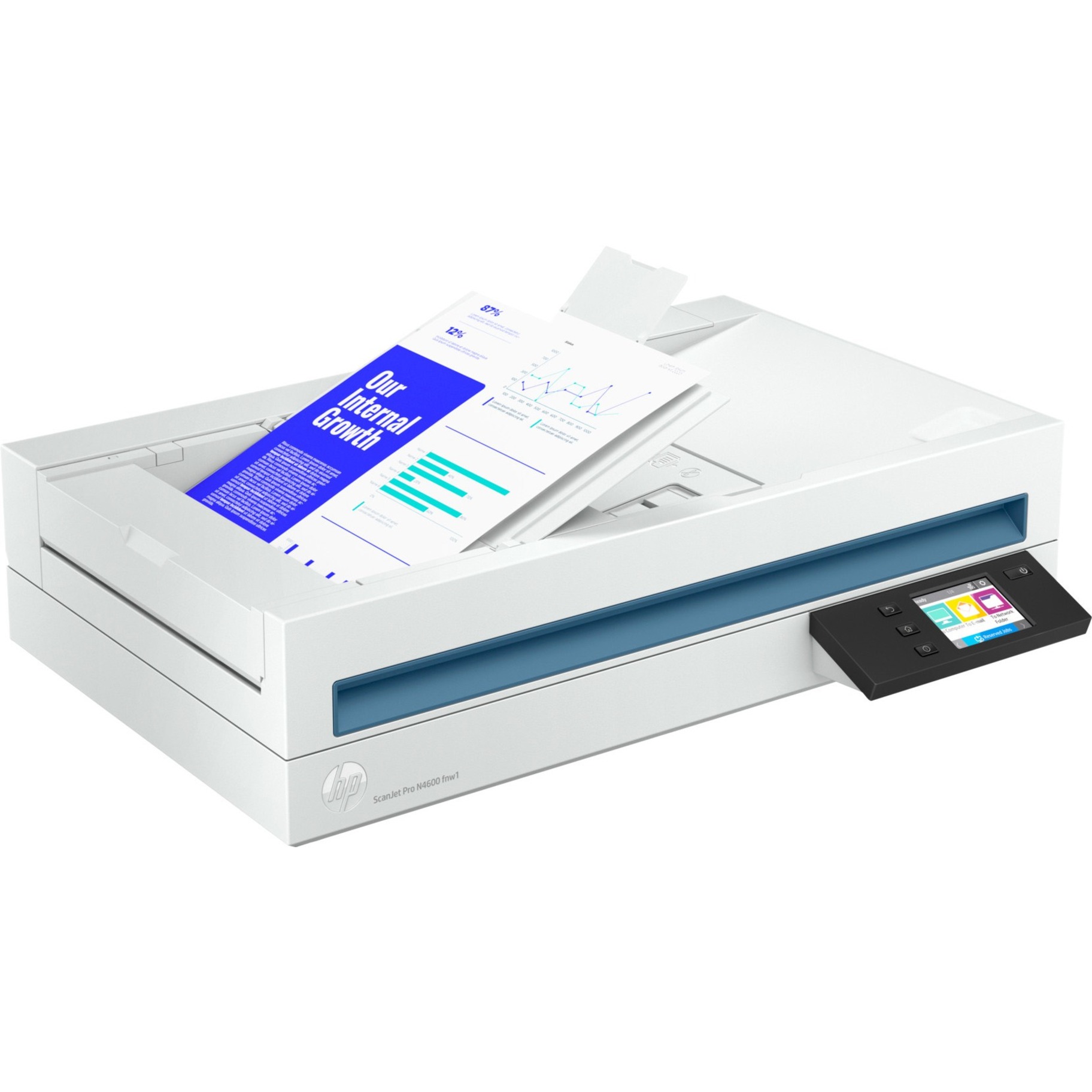 HP ScanJet Pro N4600 fnw1 Flatbed/ADF Scanner - 1200 dpi Optical - 48-bit Color - 8-bit Grayscale - 40 ppm (Mono) - 40 ppm (Color) - Duplex Scanning - USB — alternate image6