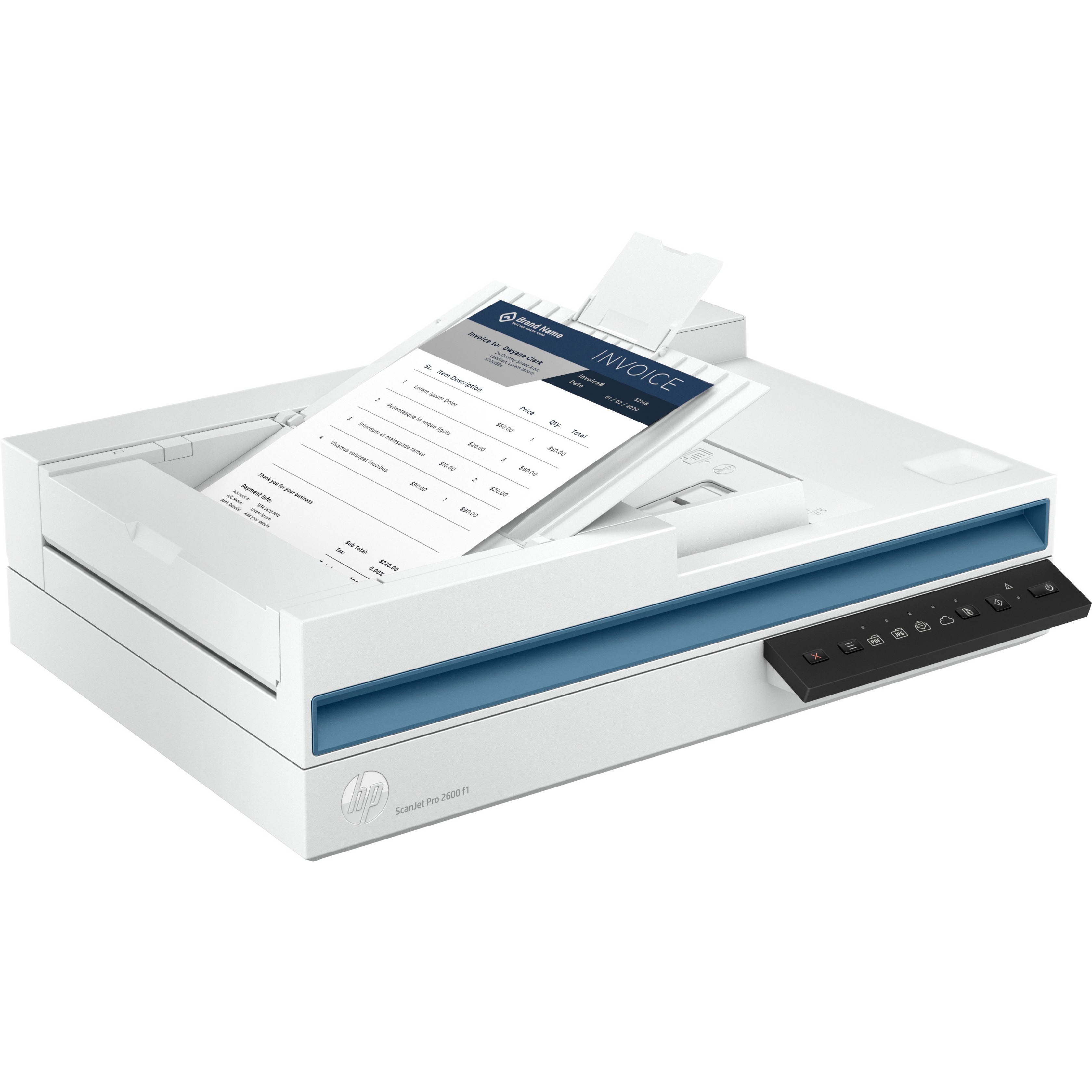 HP ScanJet Pro 2600 f1 Flatbed/ADF Scanner - 1200 dpi Optical - 48-bit Color - 25 ppm (Mono) - 25 ppm (Color) - Duplex Scanning - USB — alternate image1