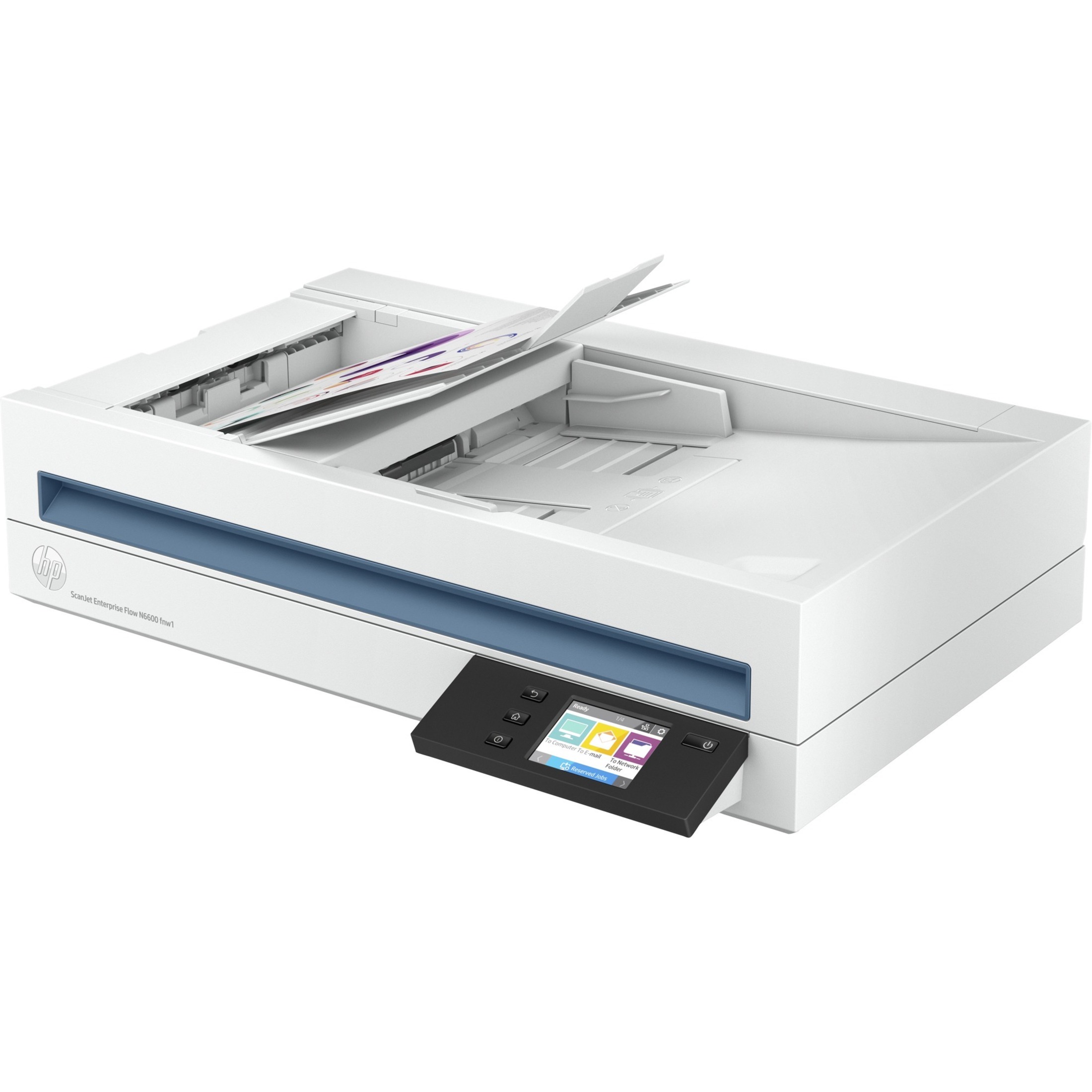 HP Scanjet Enterprise Flow N6600 fnw1 Flatbed/ADF Scanner - 1200 dpi Optical - 48-bit Color - 8-bit Grayscale - 50 ppm (Mono) - 50 ppm (Color) - Duplex Scanning - USB — alternate image3
