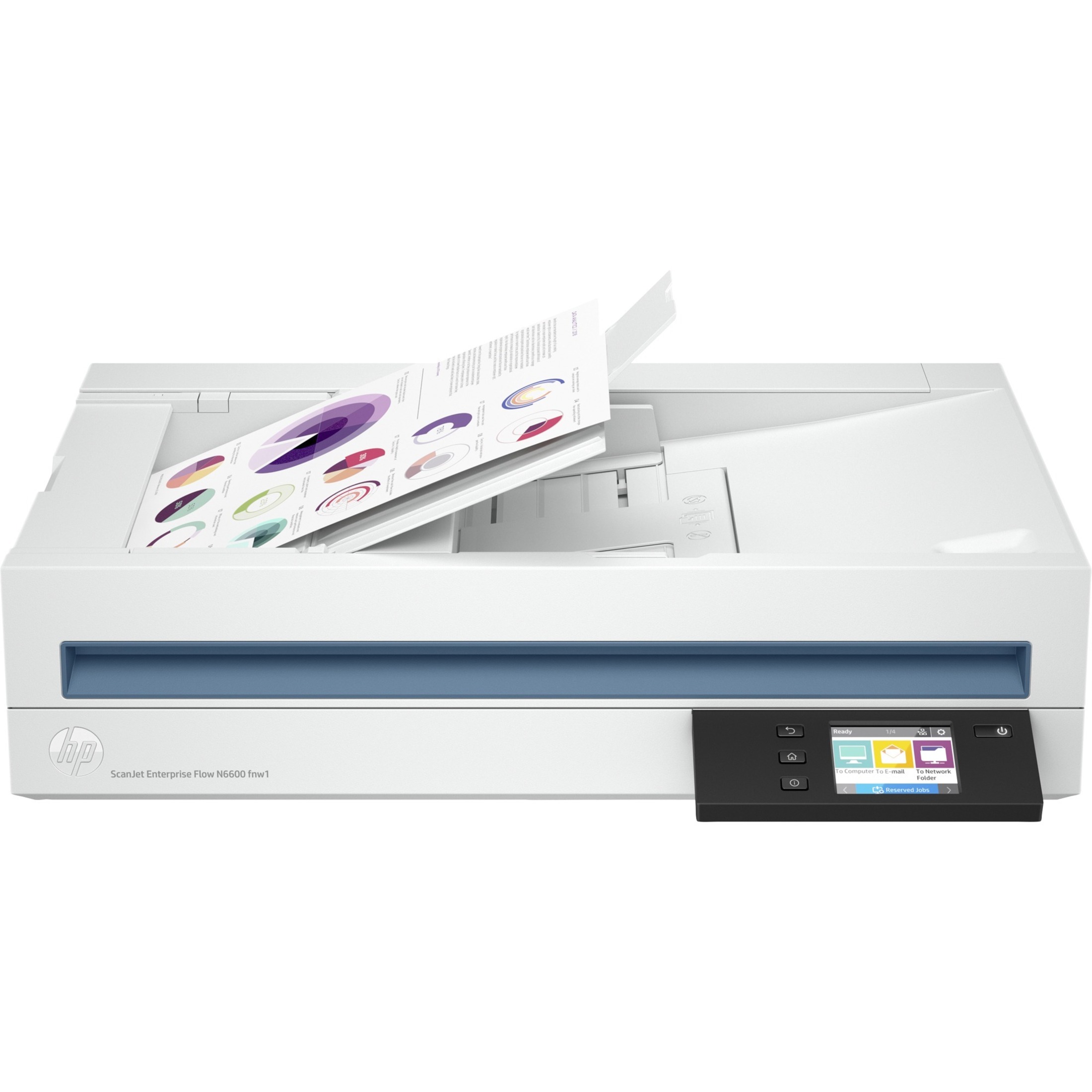 HP Scanjet Enterprise Flow N6600 fnw1 Flatbed/ADF Scanner - 1200 dpi Optical - 48-bit Color - 8-bit Grayscale - 50 ppm (Mono) - 50 ppm (Color) - Duplex Scanning - USB — alternate image4