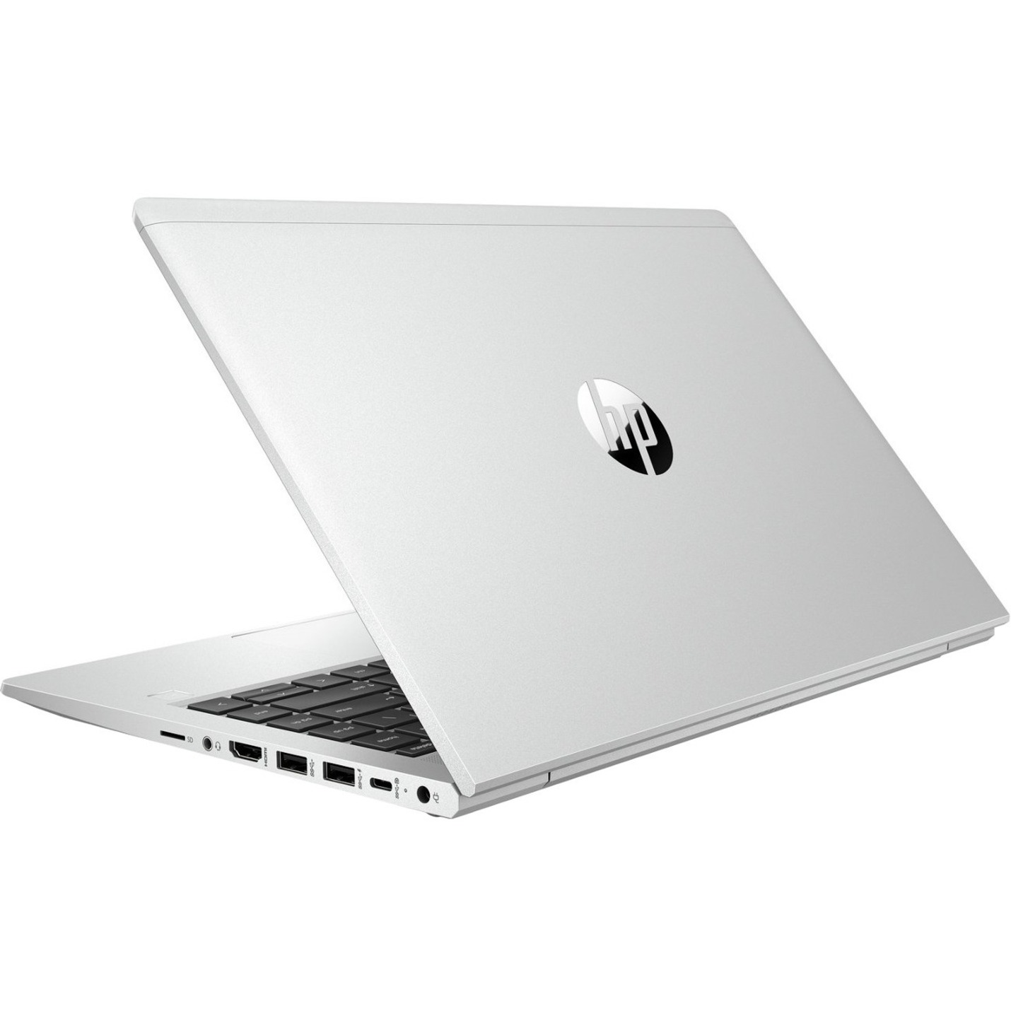 HP ProBook 440 G8 14" Notebook - Intel Core i7 11th Gen i7-1185G7 - 16 GB - 512 GB SSD - Pike Silver Aluminum - Intel Chip - In-plane Switching (IPS) Technology - Front Camera/Webcam - 12.75 Hours Battery Run Time - IEEE 802.11 a/b/g/n/ac/ax Wireless LAN Standard — rear