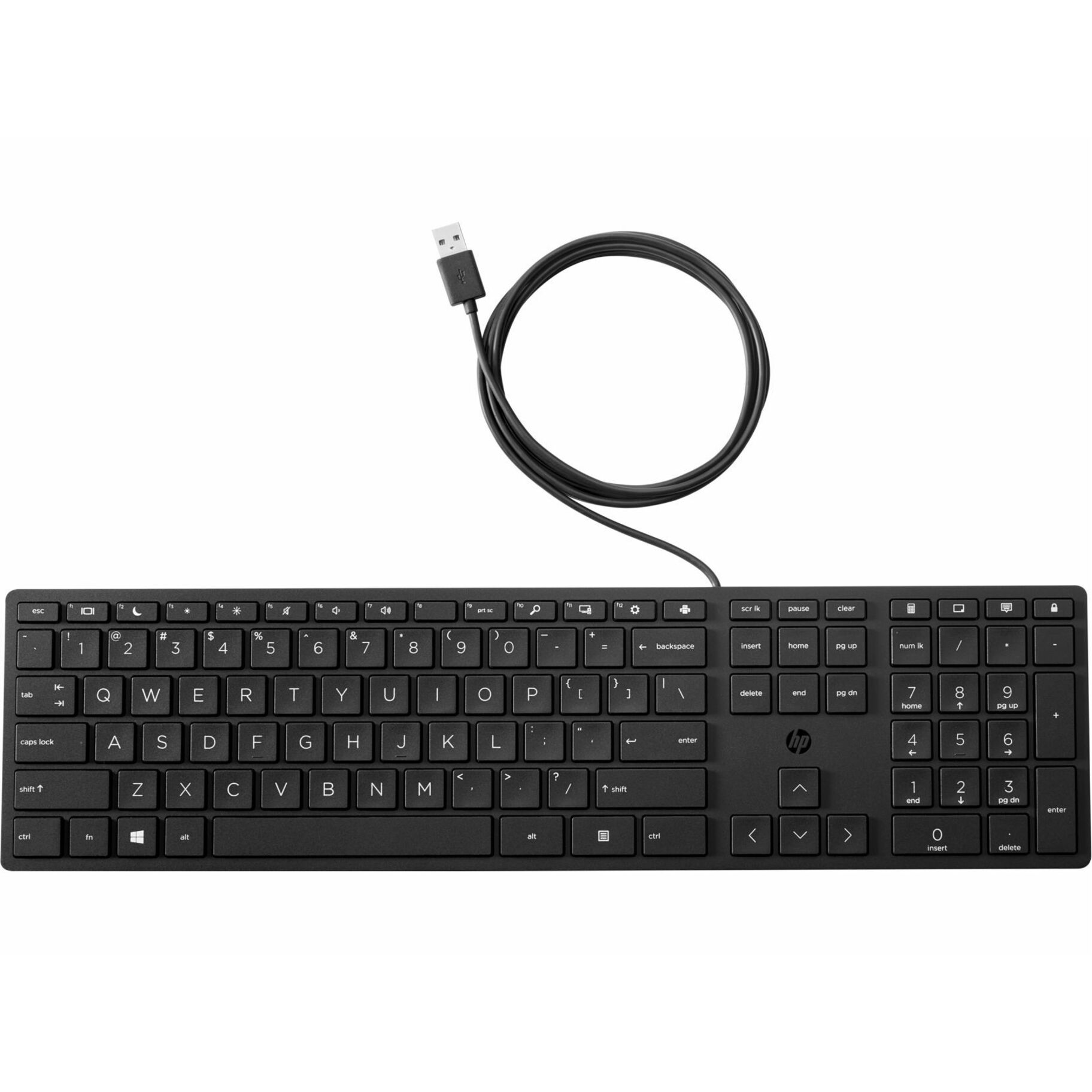 HP 125 Keyboard - Cable Connectivity - Black — topmaximum