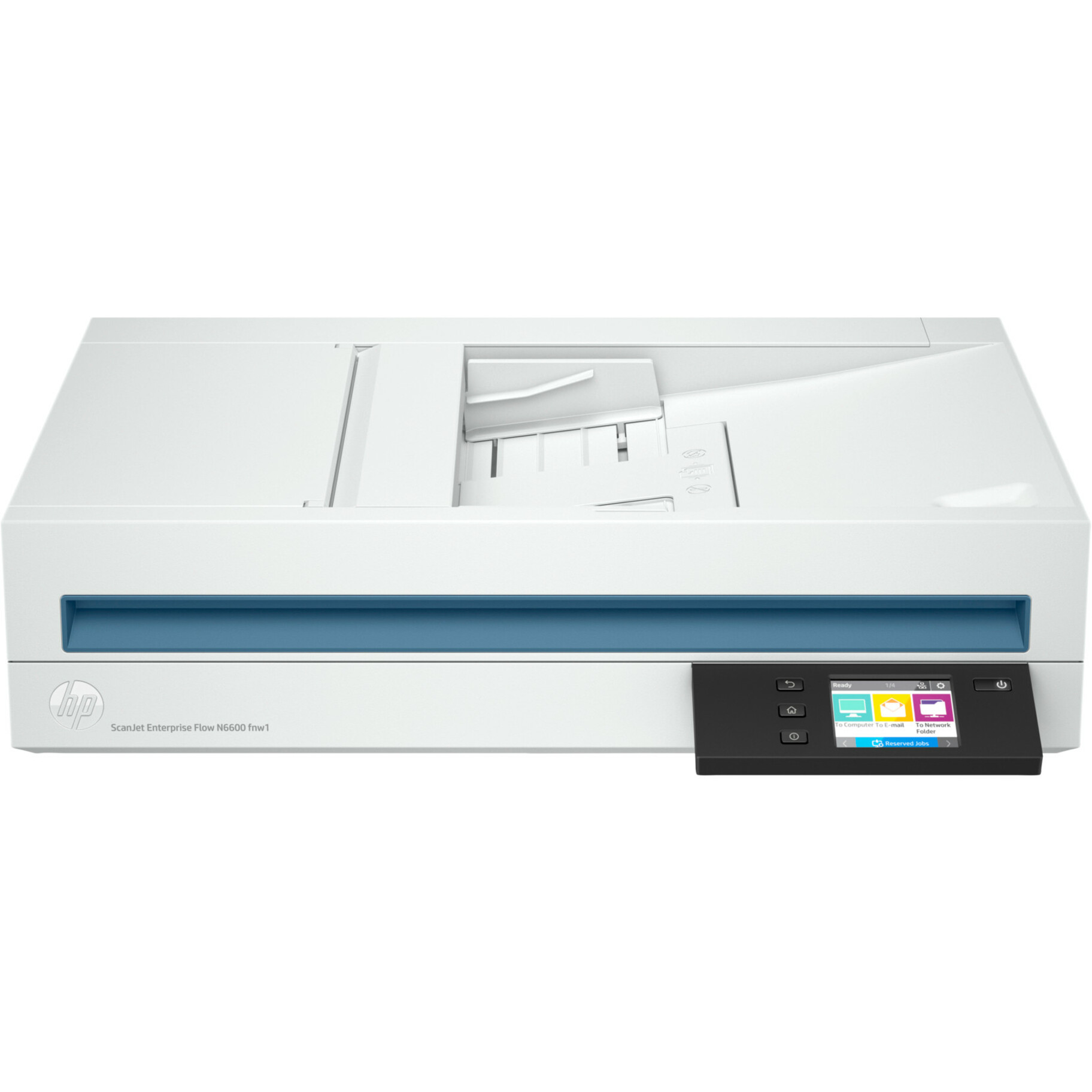 HP Scanjet Enterprise Flow N6600 fnw1 Flatbed/ADF Scanner - 600 dpi Optical - 48-bit Color - 50 ppm (Mono) - 50 ppm (Color) - Duplex Scanning - USB