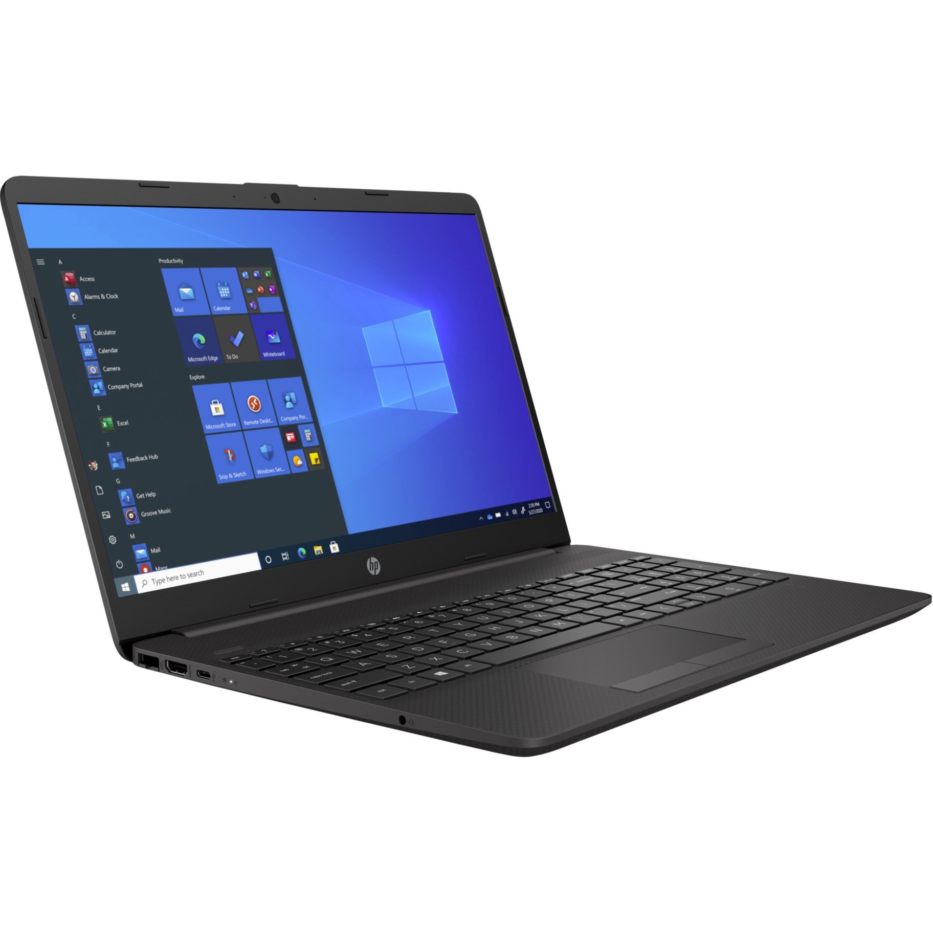HP 255 G8 15.6" Notebook - AMD Athlon Silver - 4 GB - 128 GB SSD - Dark Ash Silver - In-plane Switching (IPS) Technology - Front Camera/Webcam - 7.75 Hours Battery Run Time - IEEE 802.11ax Wireless LAN Standard — alternate image1
