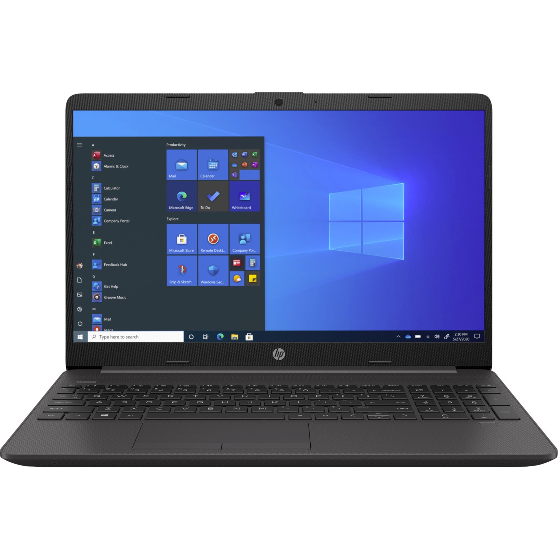 HP 255 G8 15.6" Notebook - AMD Athlon Silver - 4 GB - 128 GB SSD - Dark Ash Silver - In-plane Switching (IPS) Technology - Front Camera/Webcam - 7.75 Hours Battery Run Time - IEEE 802.11ax Wireless LAN Standard — frontmaximum