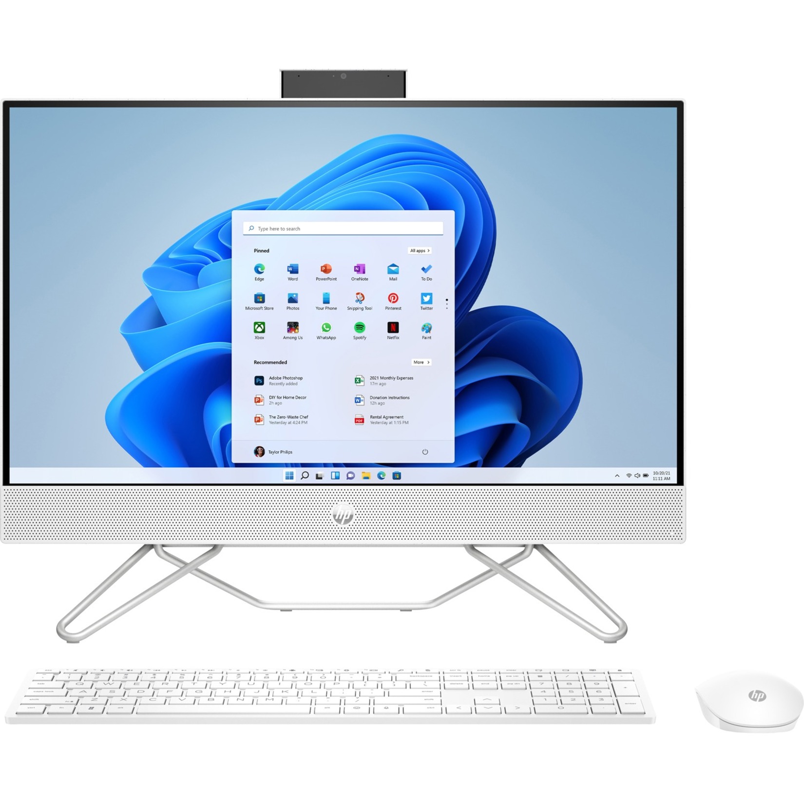 HP 24-cb1008la All-in-One Computer - Intel Core i5 12th Gen i5-1235U - 8 GB - 256 GB SSD - 23.8" Full HD - Desktop - 1920 x 1080 - Intel Iris X? Graphics DDR4 SDRAM - IEEE 802.11ac Wireless LAN - 65 W — frontmaximum