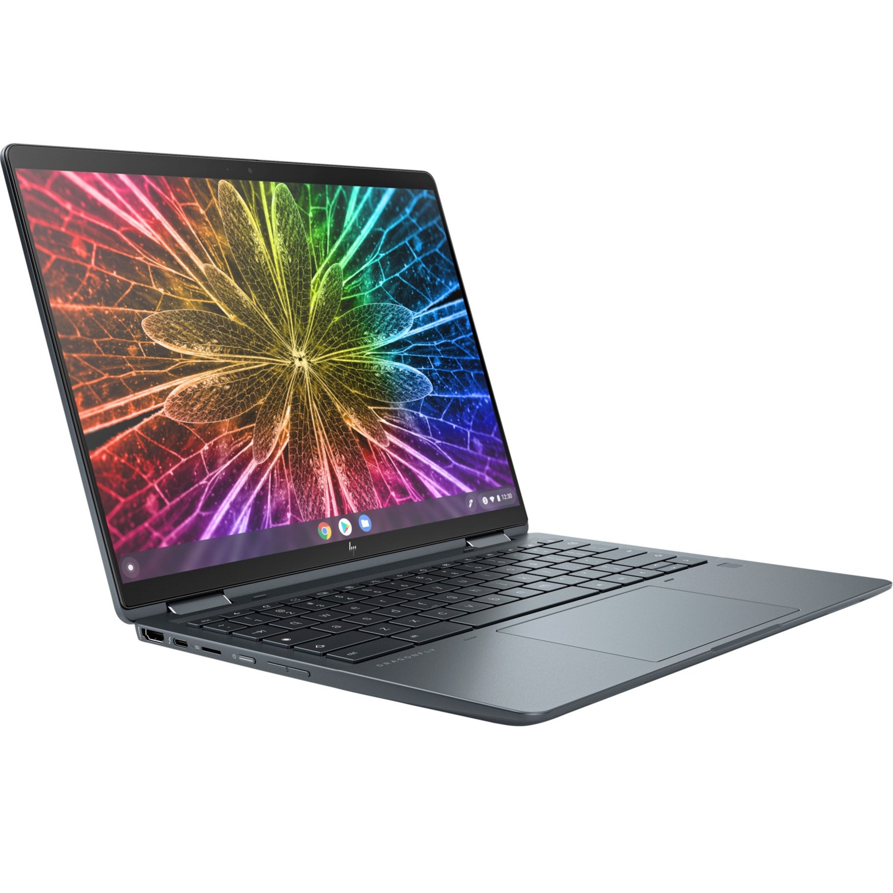 HP Elite Dragonfly 13.5" Convertible 2 in 1 Notebook - WUXGA+ - Intel Core i7 12th Gen i7-1265U - vPro Technology - Intel Evo Platform - 16 GB - 256 GB SSD - Bilingual Keyboard - Smart Buy - Intel Chip - 1920 x 1280 - ChromeOS - Intel Iris Xe Graphics - In-plane Switching (IPS) Technology, Sure View - Front Camera/Webcam - IEEE 802.11ax Wireless LAN Standard — alternate image1