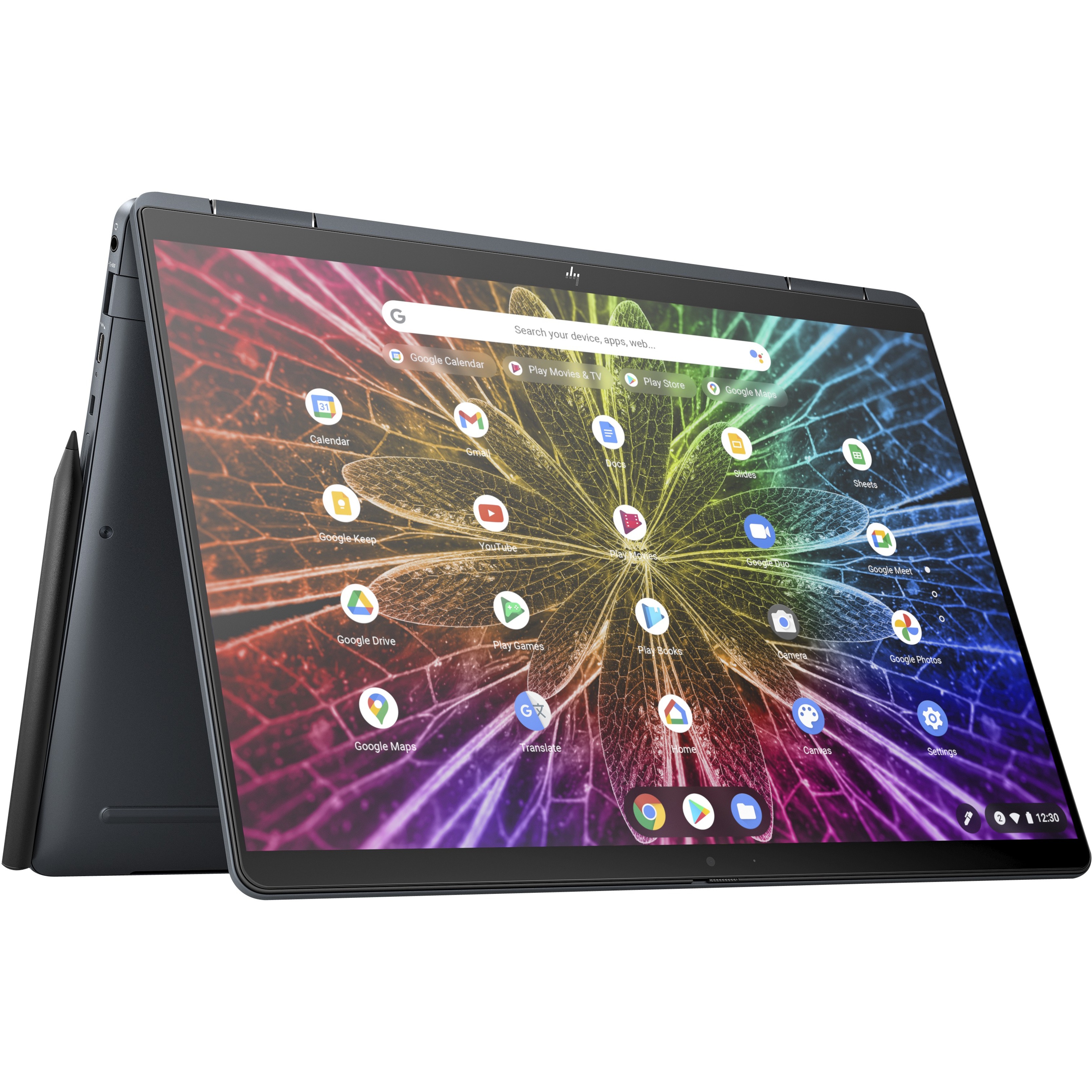 HP Elite Dragonfly 13.5" Convertible 2 in 1 Notebook - WUXGA+ - Intel Core i7 12th Gen i7-1265U - vPro Technology - Intel Evo Platform - 16 GB - 256 GB SSD - Bilingual Keyboard - Smart Buy - Intel Chip - 1920 x 1280 - ChromeOS - Intel Iris Xe Graphics - In-plane Switching (IPS) Technology, Sure View - Front Camera/Webcam - IEEE 802.11ax Wireless LAN Standard — alternate image2