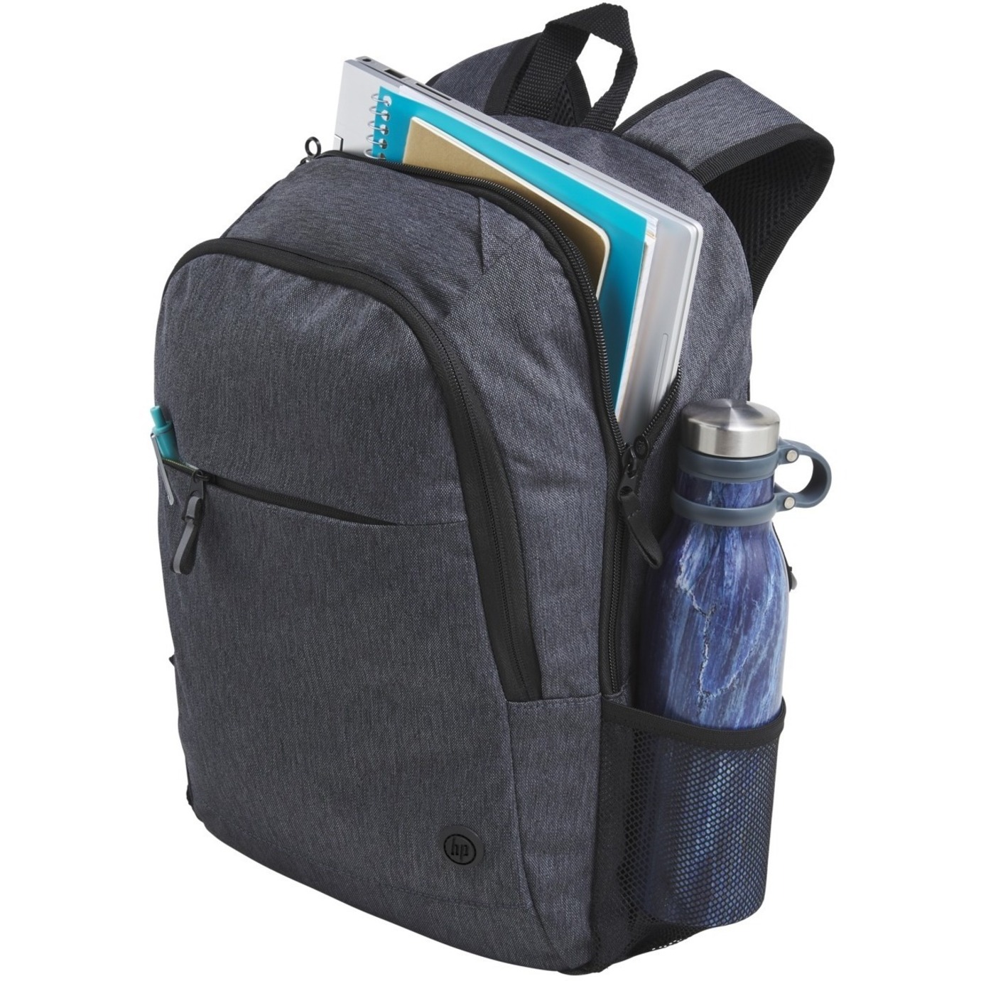 HP Prelude Pro Carrying Case (Backpack) for 15.6" Notebook, Accessories - Water Resistant, Bump Resistant, Scrape Resistant - Polyester Interior Material - Shoulder Strap — left
