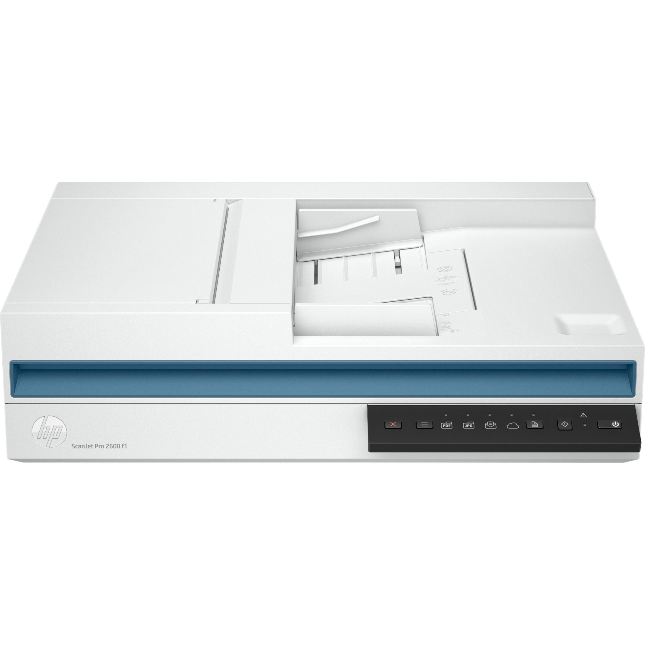 HP ScanJet Pro 2600 f1 ADF Scanner - 600 x 600 dpi Optical - 48-bit Color - 25 ppm (Mono) - 25 ppm (Color) - PC Free Scanning - Duplex Scanning - USB — front