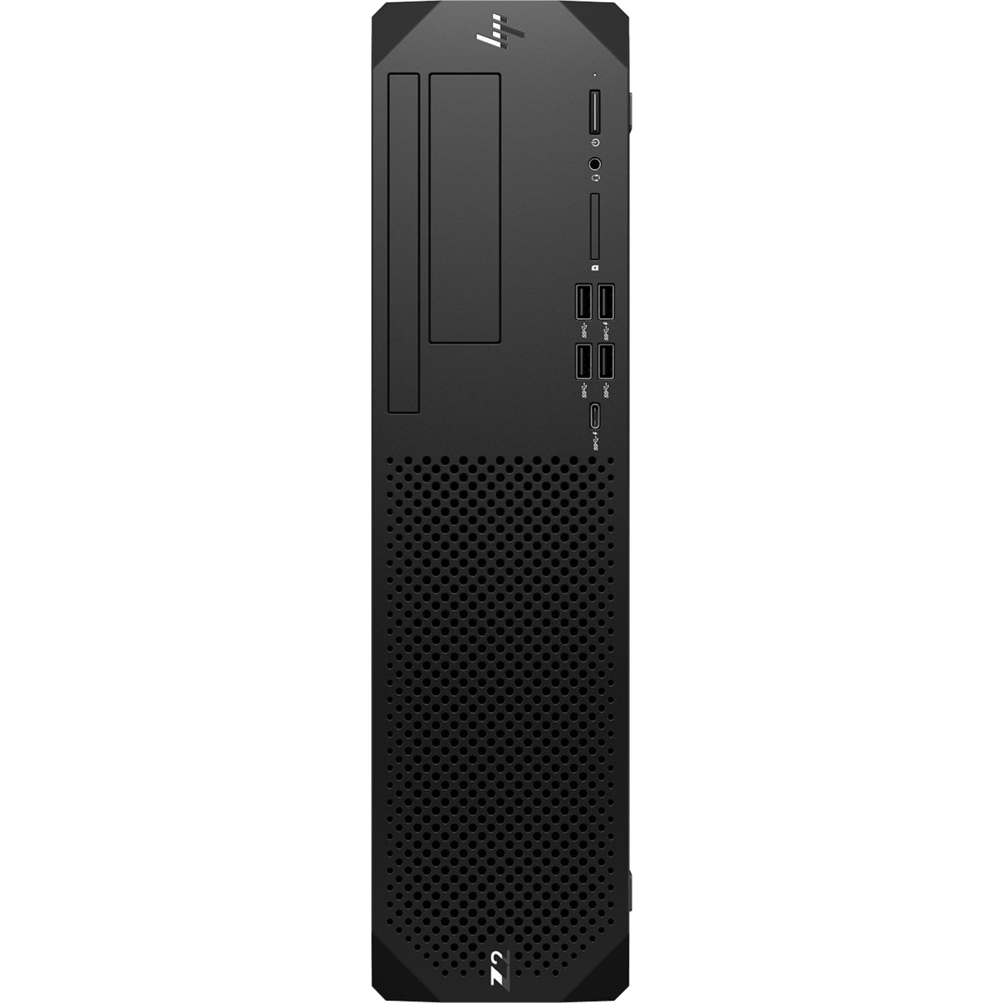 HP Z2 G9 Workstation - 1 Core i7 12th Gen i7-12700 - vPro Technology - 16 GB - 512 GB SSD - Small Form Factor - Black - Intel W680 Chip - Serial ATA/600 Controller - 0, 1 RAID Levels - Gigabit Ethernet — front