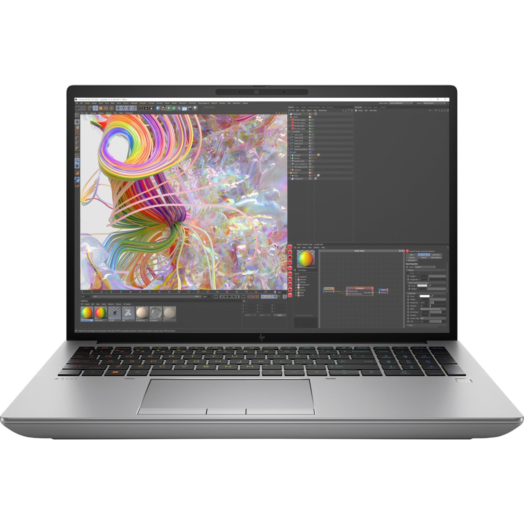 HP ZBook Fury G9 16" Mobile Workstation - Intel Core i7 12th Gen i7-12850HX - vPro Technology - 16 GB - 256 GB SSD - Intel WM690 Chip - IEEE 802.11ax Wireless LAN Standard — frontmaximum