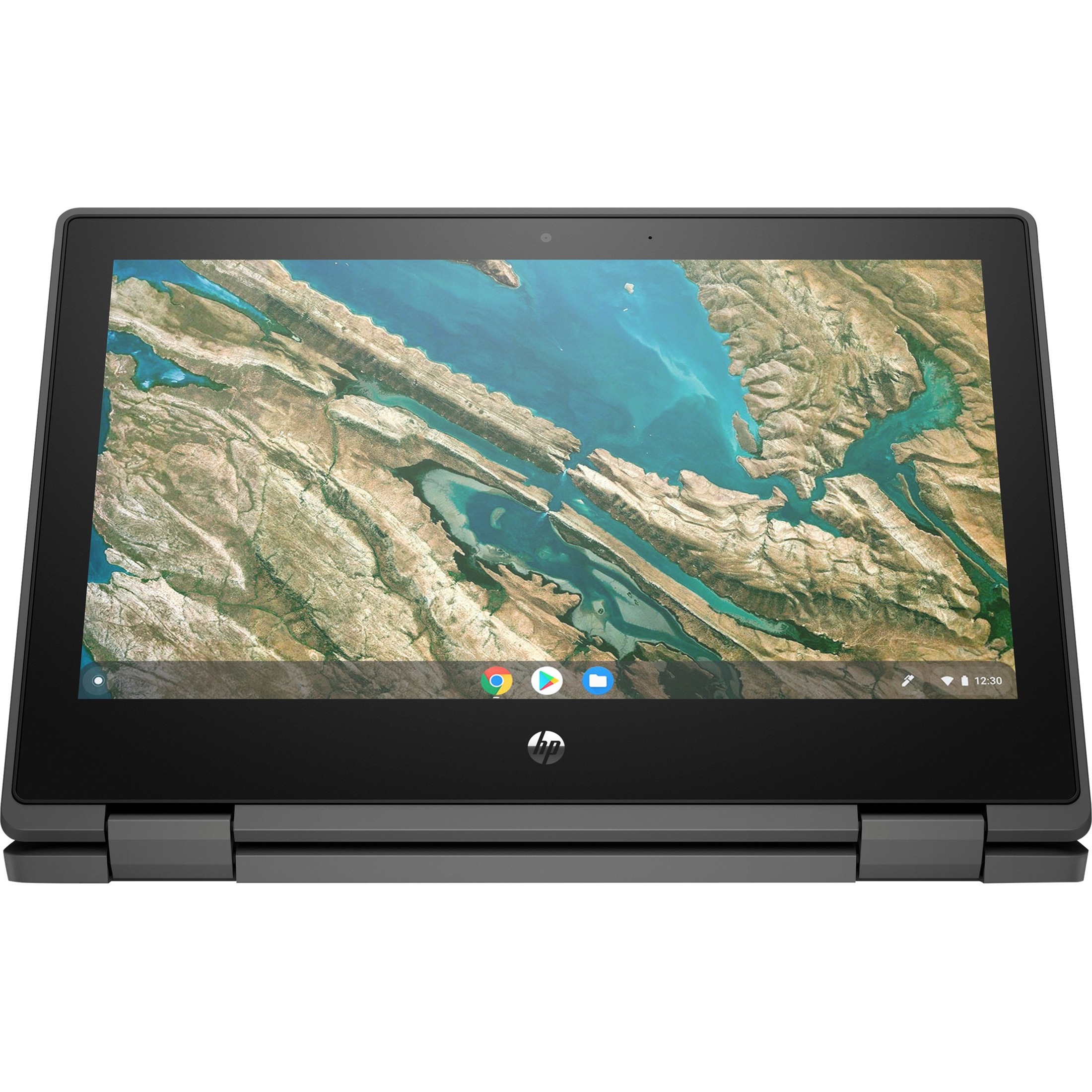 HP Chromebook x360 11 G3 EE 11" Touchscreen Convertible 2 in 1 Chromebook - HD - 60 Hz - Intel Celeron N4120 - 8 GB - 64 GB Flash Memory - Spanish Keyboard - Chalkboard Gray - Intel Chip - 1366 x 768 - ChromeOS - Intel UHD Graphics 600 - In-plane Switching (IPS) Technology, BrightView - Front Camera/Webcam - 13 Hours Battery Run Time - IEEE 802.11a/b/g/n/ac Wireless LAN Standard — alternate image2