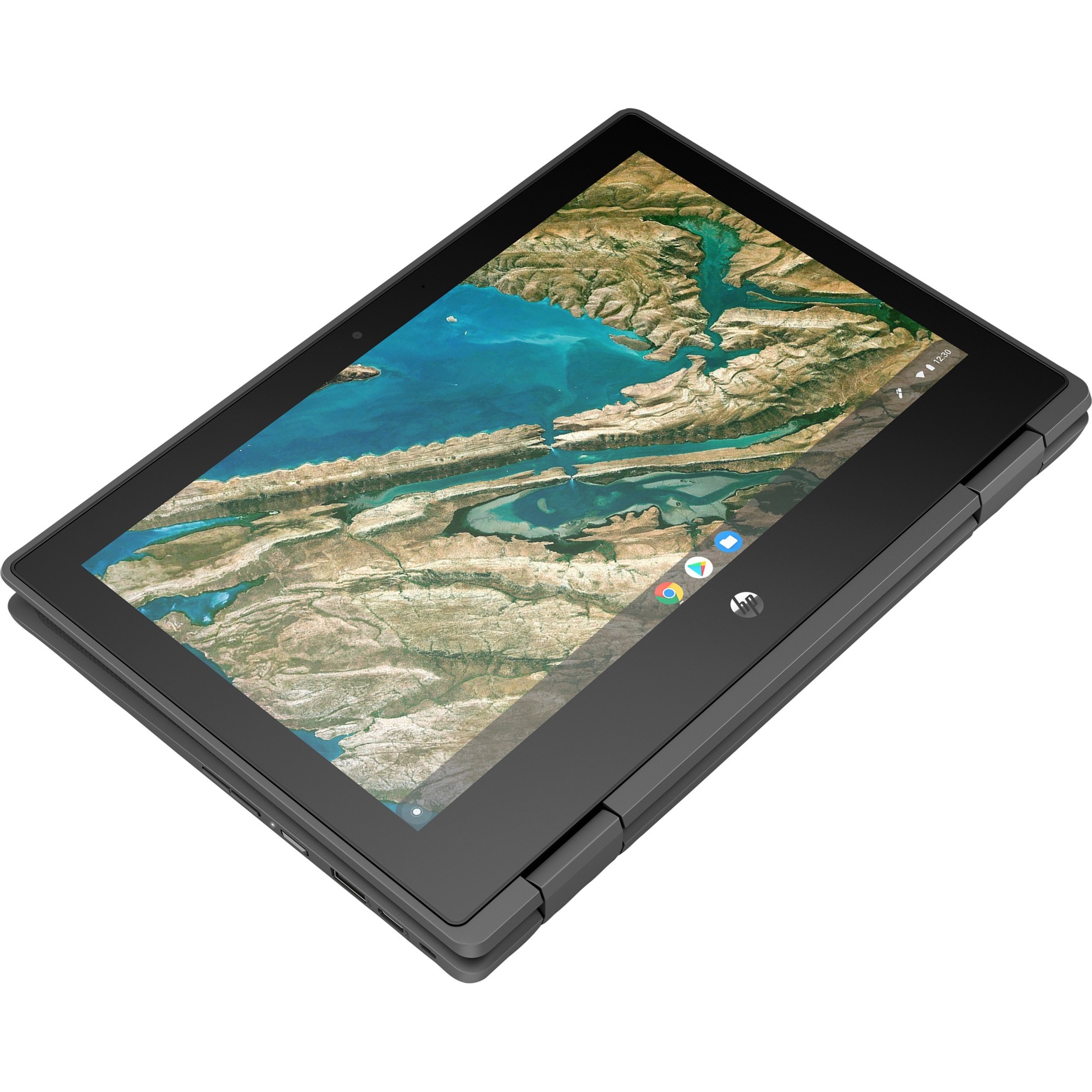 HP Chromebook x360 11 G3 EE 11" Touchscreen Convertible 2 in 1 Chromebook - HD - 60 Hz - Intel Celeron N4120 - 8 GB - 64 GB Flash Memory - Spanish Keyboard - Chalkboard Gray - Intel Chip - 1366 x 768 - ChromeOS - Intel UHD Graphics 600 - In-plane Switching (IPS) Technology, BrightView - Front Camera/Webcam - 13 Hours Battery Run Time - IEEE 802.11a/b/g/n/ac Wireless LAN Standard — alternate image4