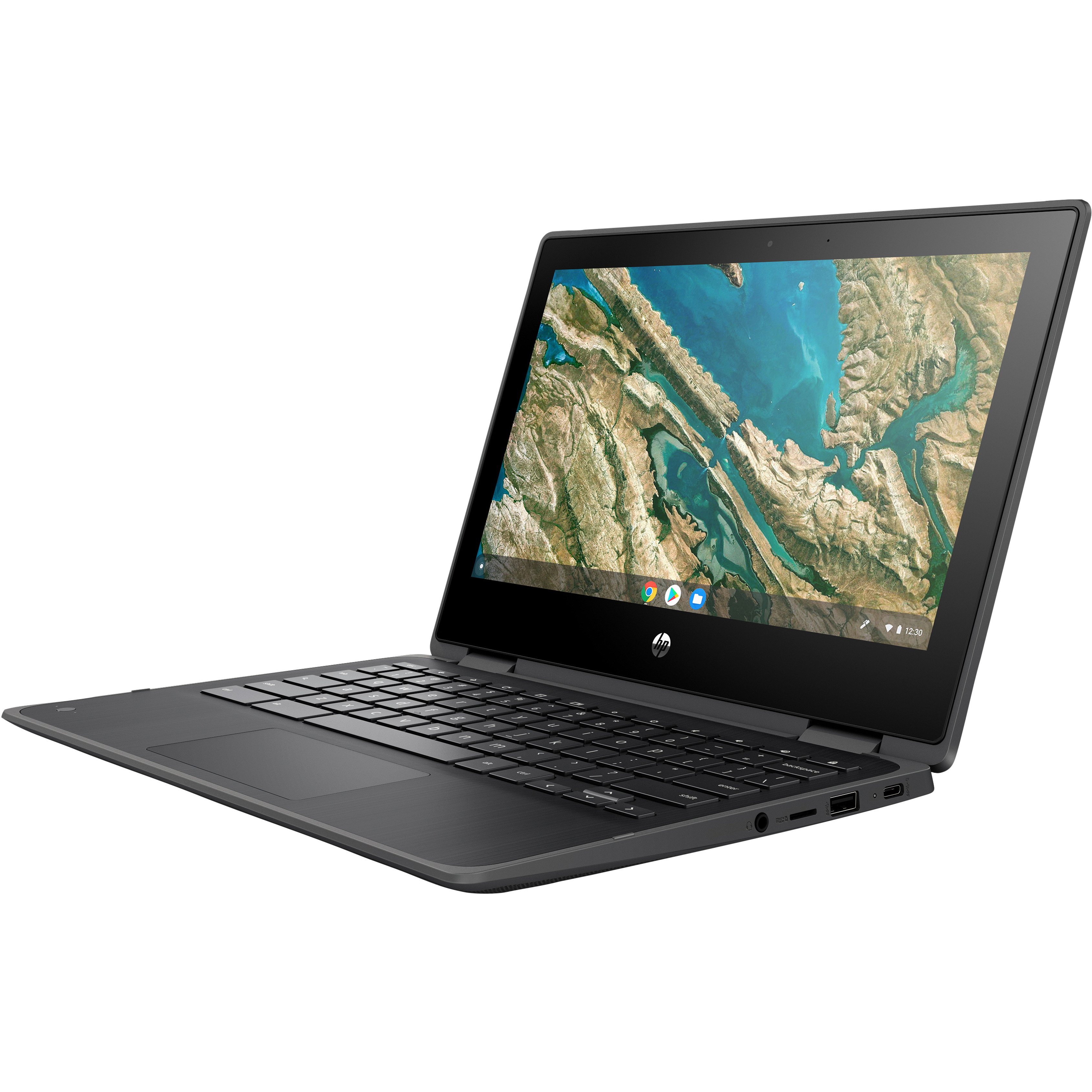 HP Chromebook x360 11 G3 EE 11" Touchscreen Convertible 2 in 1 Chromebook - HD - 60 Hz - Intel Celeron N4120 - 8 GB - 64 GB Flash Memory - Spanish Keyboard - Chalkboard Gray - Intel Chip - 1366 x 768 - ChromeOS - Intel UHD Graphics 600 - In-plane Switching (IPS) Technology, BrightView - Front Camera/Webcam - 13 Hours Battery Run Time - IEEE 802.11a/b/g/n/ac Wireless LAN Standard