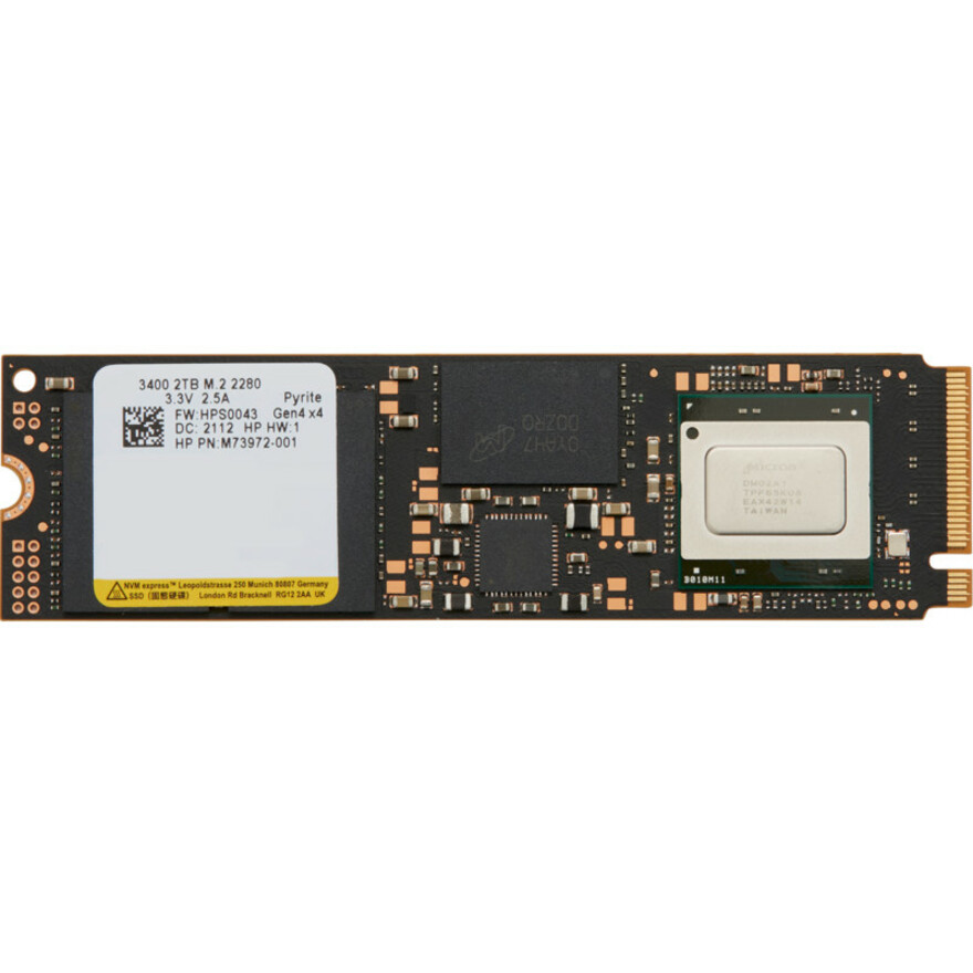 HP 2 TB Solid State Drive - M.2 Internal - PCI Express NVMe (PCI Express NVMe 4.0 x4) - Notebook Device Supported - 1 Year Warranty