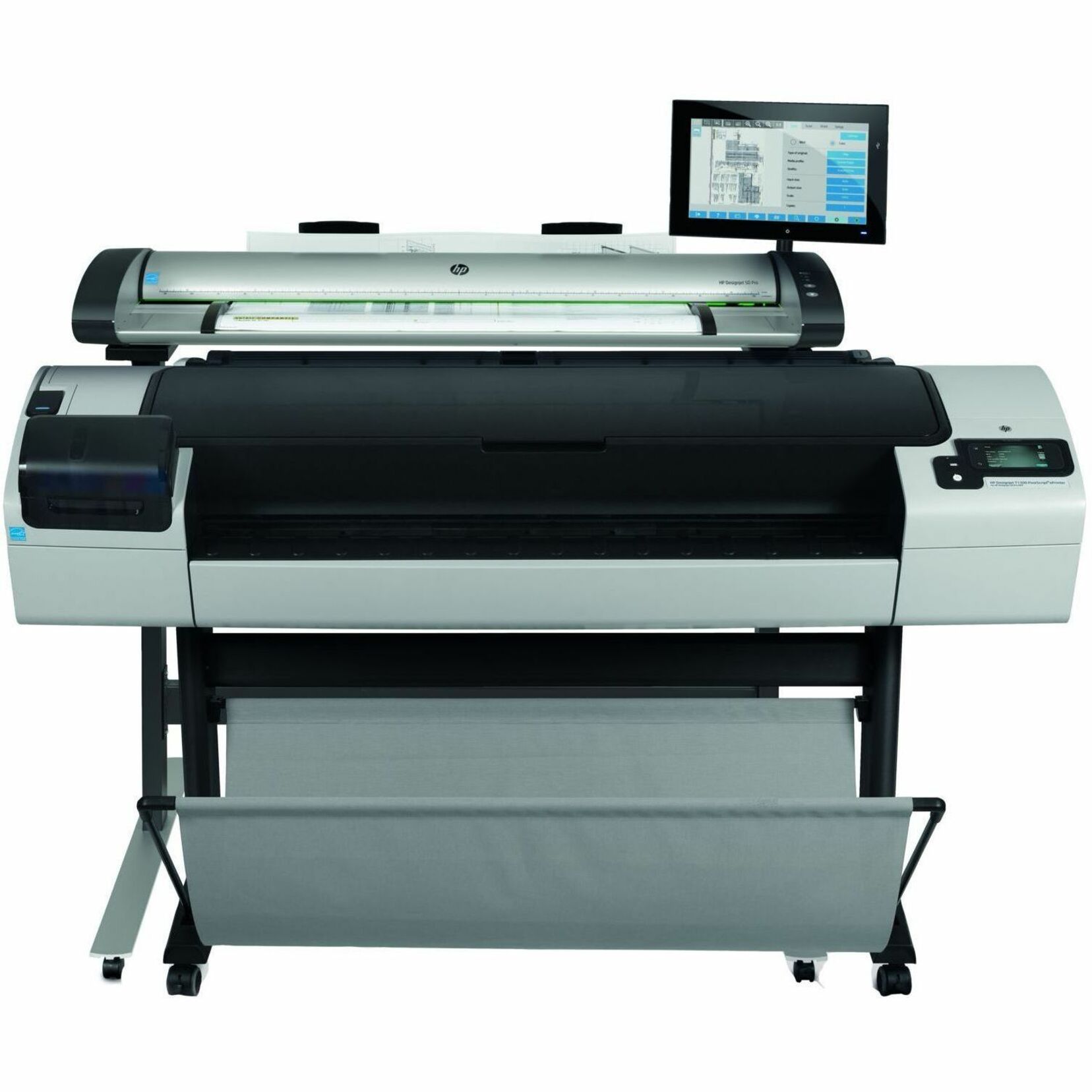 HP Designjet SD Pro PostScript A1 Inkjet Large Format Printer - Includes Printer, Copier, Scanner - 44" Print Width - Color - 6 Color(s) - 26 Second Color Speed - 2400 x 1200 dpi - USB - Ethernet - Sheetfed Color Scan - Sheetfed Color Copy - Roll Paper - Floor Standing Supported - Adobe PostScript 3, Adobe PDF 1.7, HP GL/2, TIFF, JPEG, URF, CALS/G4 - Printer Stand Included — frontmaximum