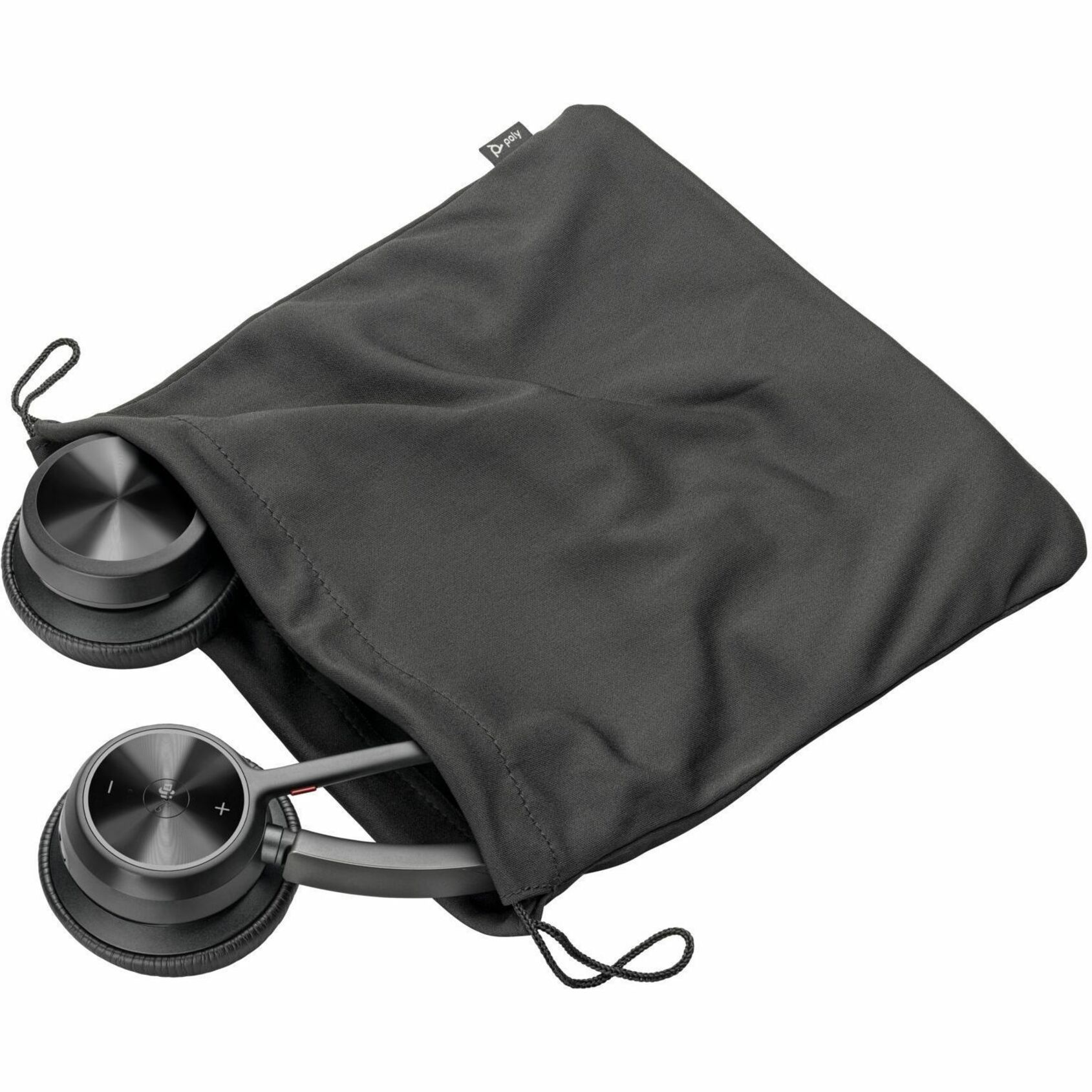 Poly Voyager 4320 Microsoft Teams Certified Headset + BT700 Dongle + Charging Stand - Microsoft Teams Certification - Siri, Google Assistant - Stereo - USB Type A - Wired/Wireless - Bluetooth - 298.6 ft - 20 Hz to 20 kHz - Over-the-head, On-ear - Binaural - Supra-aural - 4.92 ft Cable - Electret Condenser, MEMS Technology, Noise Cancelling Microphone - Noise Canceling - Black — alternate image4