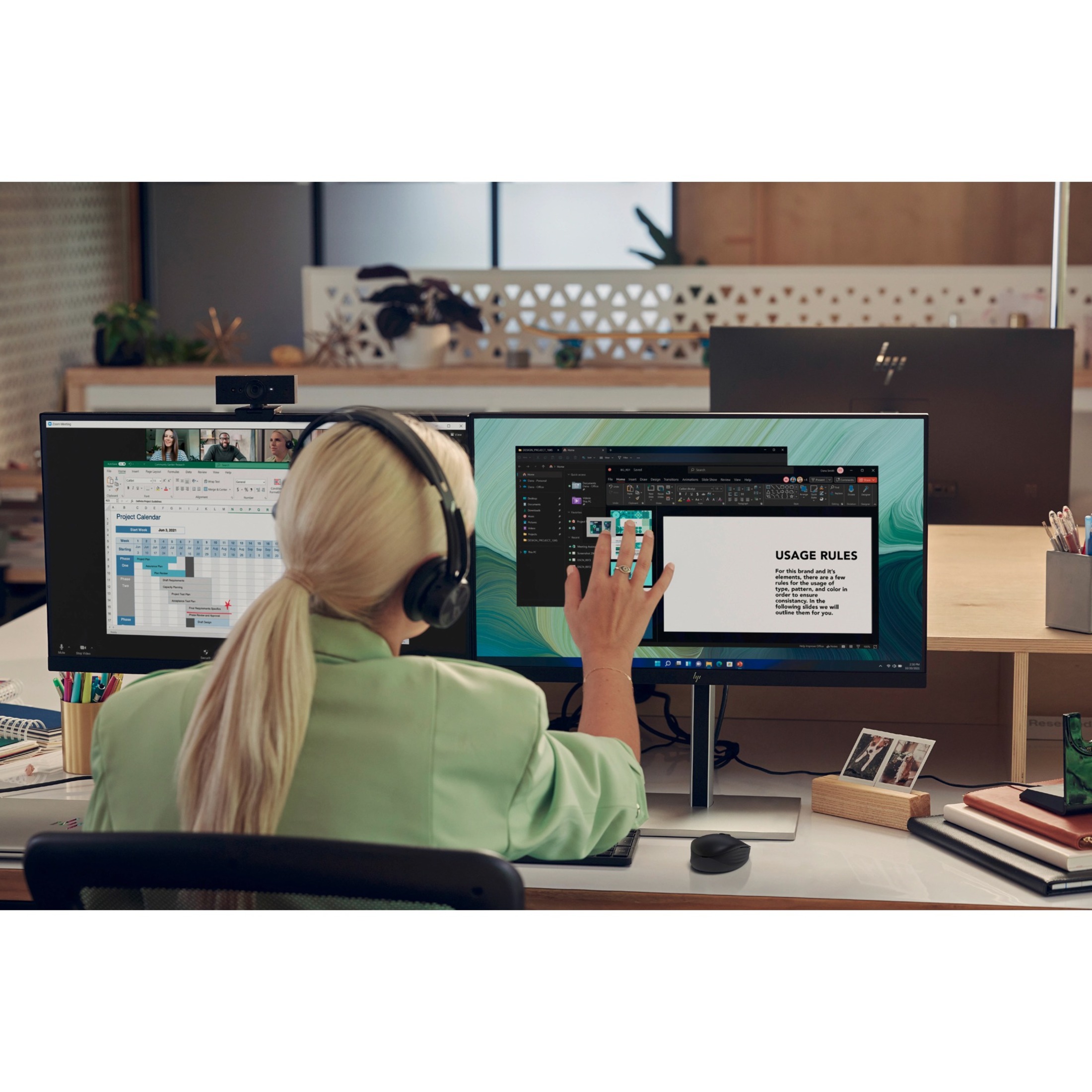 HP E24t G5 24" Class LCD Touchscreen Monitor - 16:9 - 5 ms - 23.8" Viewable - Advanced In-Cell Touch (AIT) - 10 Point(s) Multi-touch Screen - 1920 x 1080 - Full HD - In-plane Switching (IPS) Technology - 16.7 Million Colors - 300 Nit - HDMI - USB - DisplayPort - Black, Silver - TCO Certified, TCO Certified Edge - 3 Year - USB Hub — alternate image2