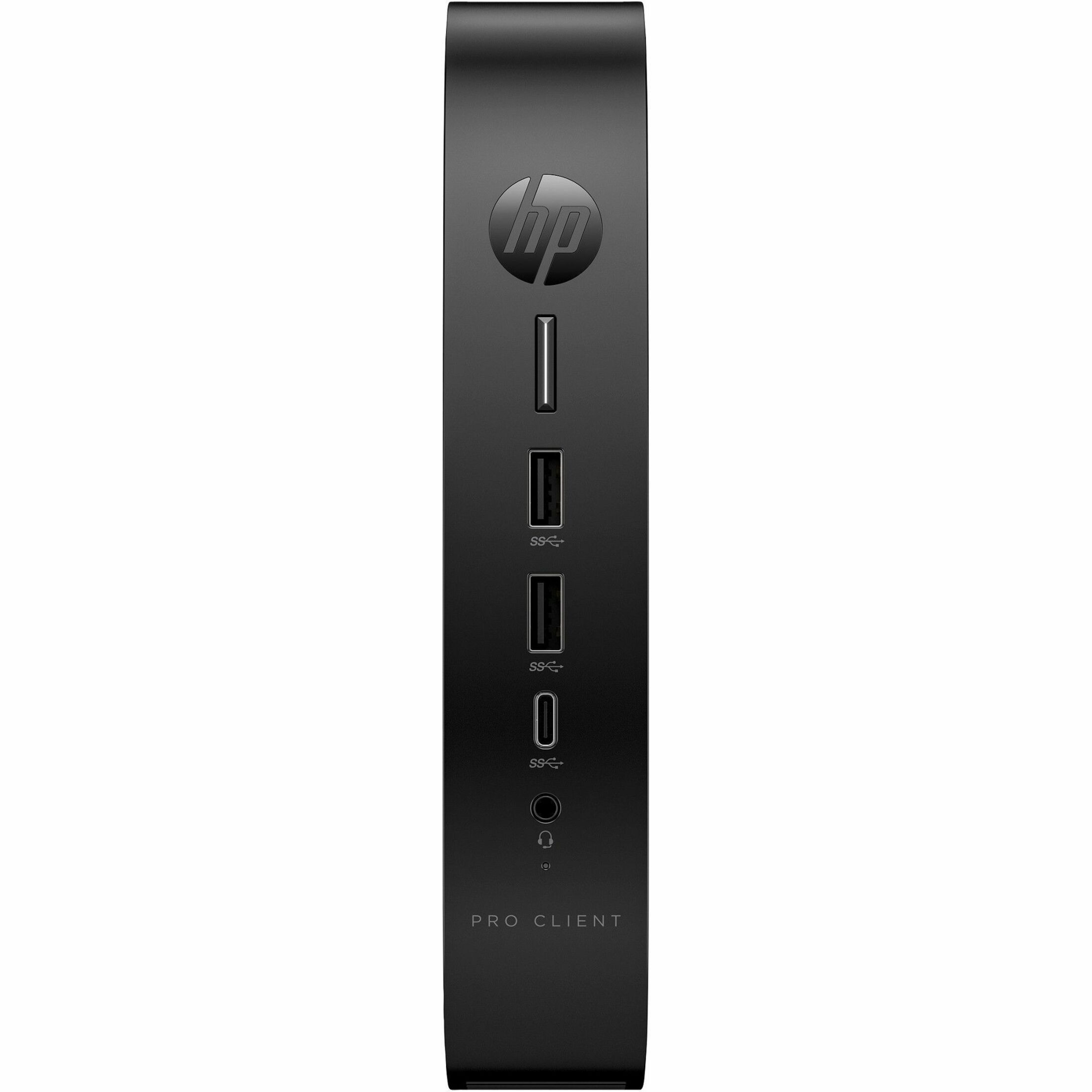 HP Pro t550 Thin Client Celeron J6412 Quad-core (4 Core) 2 GHz - Intel Chip - 8 GB RAM DDR4 SDRAM - 256 GB SSD - Gigabit Ethernet - Windows 10 IoT Enterprise LTSC 2021 - DisplayPort - Network (RJ-45) - 7 Total USB Port(s) - 2 USB 2.0 Port(s) - USB Type-C - 45 W