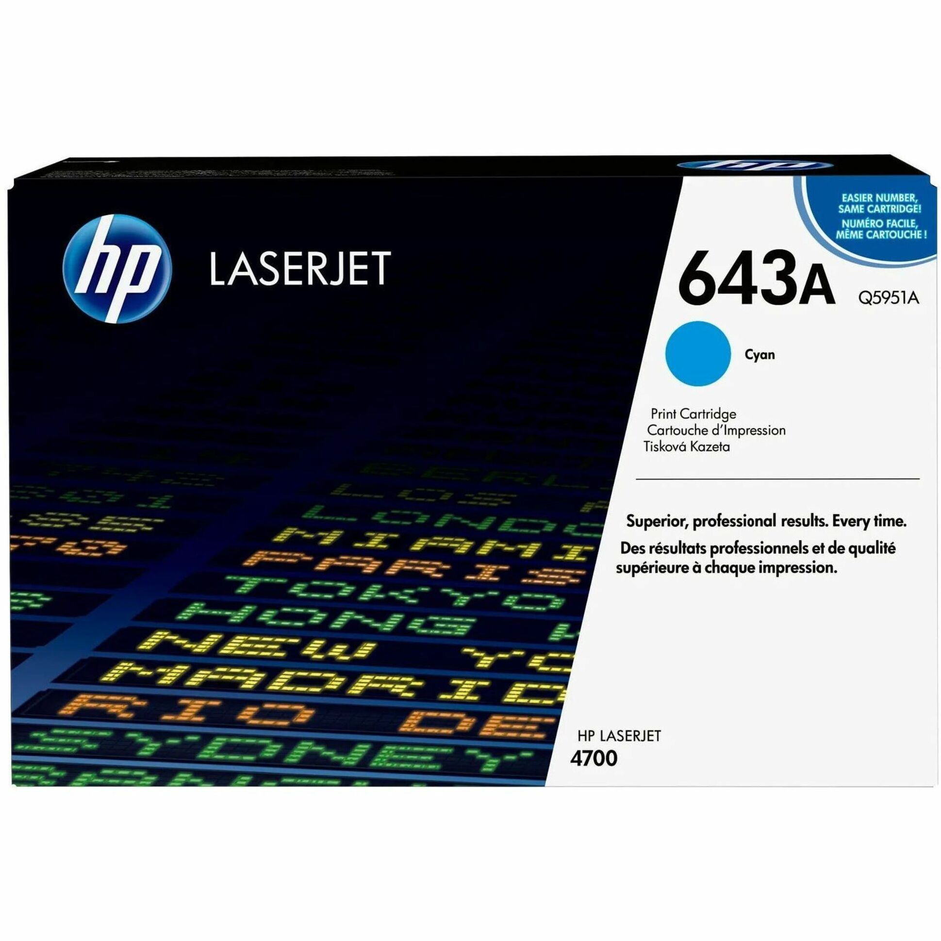 HP 643A (Q5951A) Original Standard Yield Laser Toner Cartridge