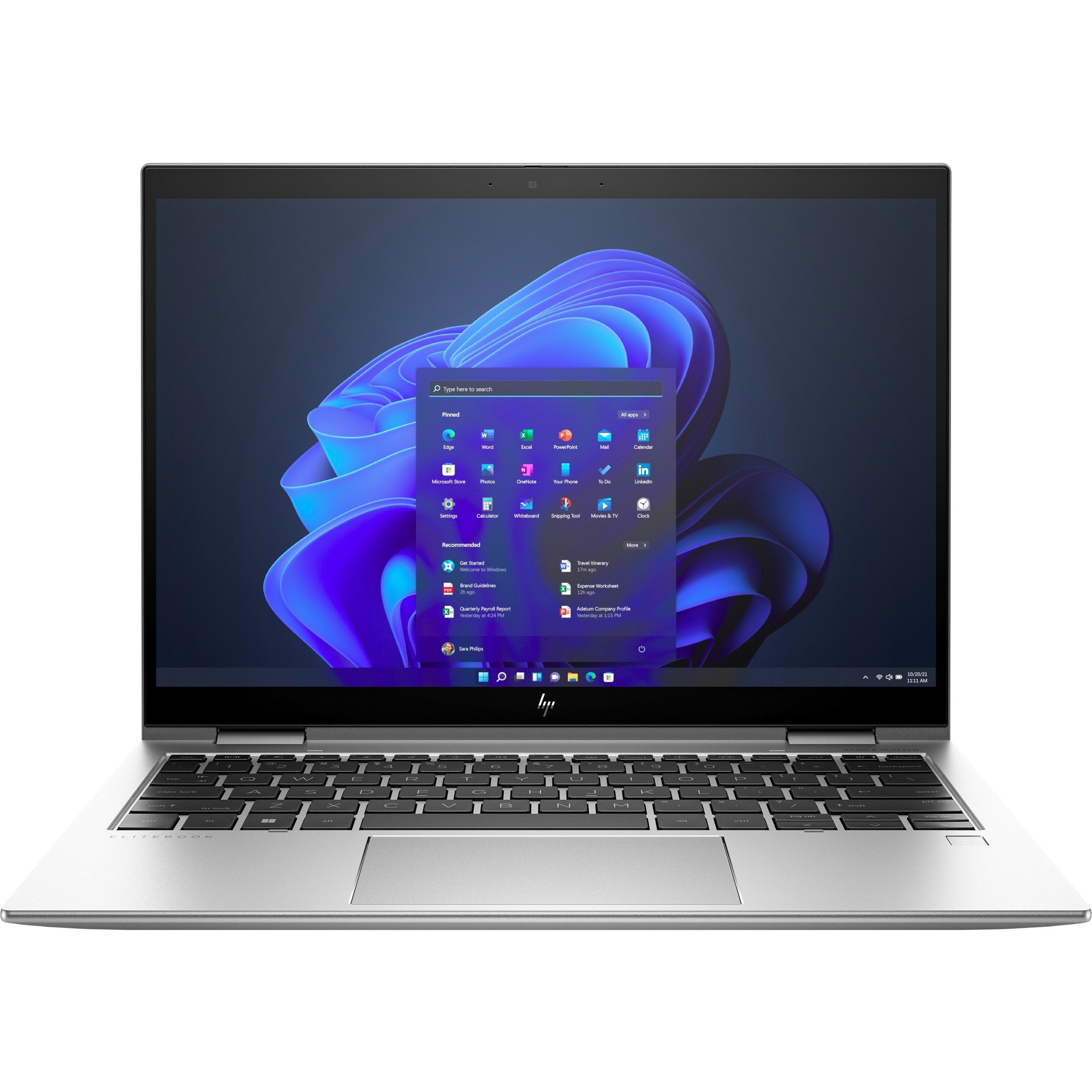HP Elite x360 830 G9 13.3" Touchscreen Convertible 2 in 1 Notebook - WUXGA - 60 Hz - Intel Core i7 12th Gen i7-1265U - 16 GB - 512 GB SSD - Intel Chip - 1920 x 1200 - Intel Iris Xe Graphics - In-plane Switching (IPS) Technology - IEEE 802.11ax Wireless LAN Standard — frontmaximum
