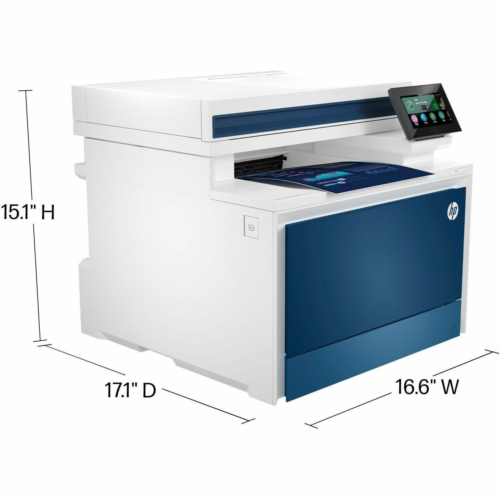 HP LaserJet Pro 4301dw Wireless Laser Multifunction Printer - Color - Copier/Printer/Scanner - 40 ppm Mono/40 ppm Color Print - 600 x 600 dpi Print - Automatic Duplex Print - Up to 50000 Pages Monthly - Color Flatbed Scanner - 600 x 600 dpi Optical Scan - Gigabit Ethernet - Wireless LAN - Wi-Fi Direct, HP Smart App, Apple AirPrint, Mopria - USB - For Plain Paper Print - 1 Each — alternate image2