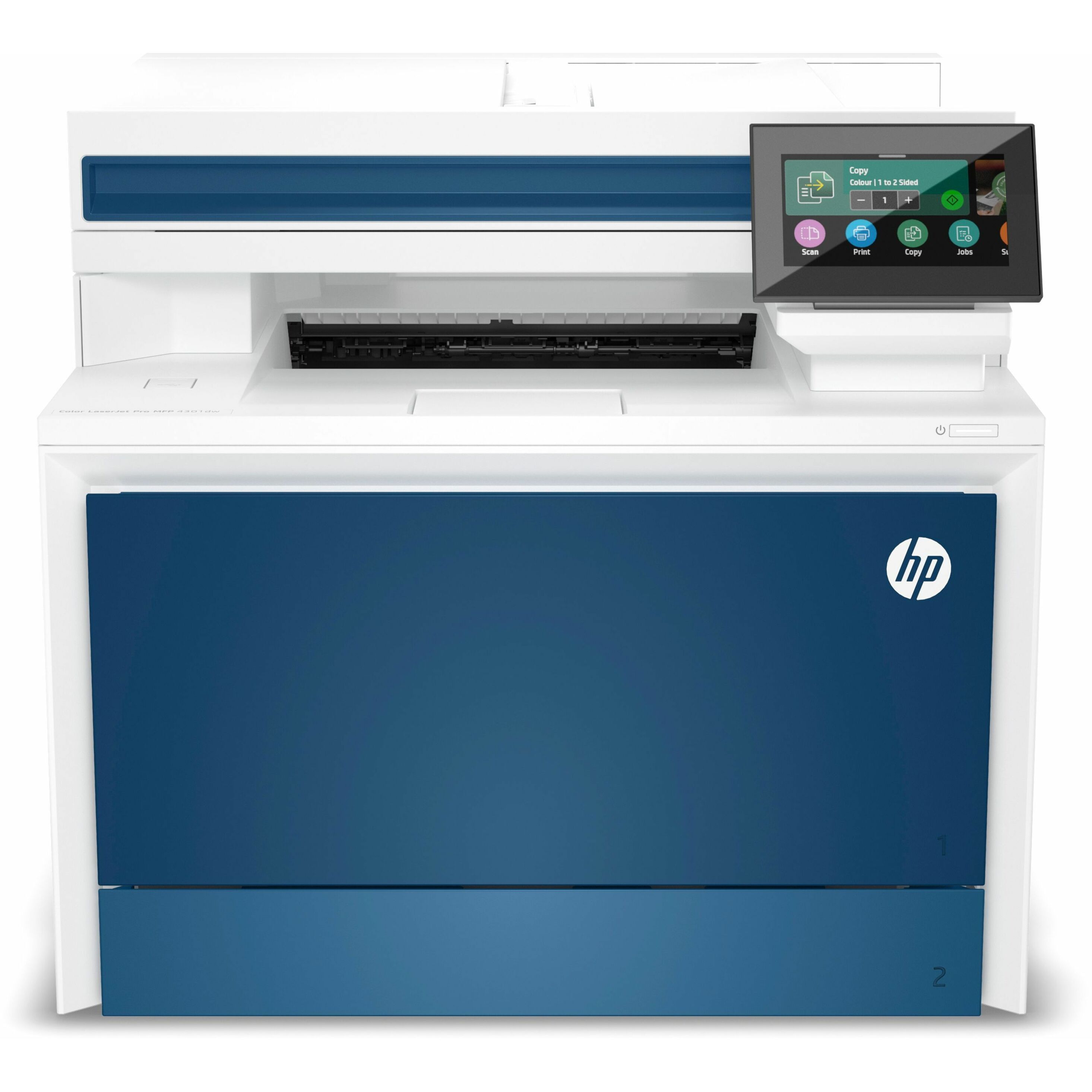 HP LaserJet Pro 4301dw Wireless Laser Multifunction Printer - Color - Copier/Printer/Scanner - 40 ppm Mono/40 ppm Color Print - 600 x 600 dpi Print - Automatic Duplex Print - Up to 50000 Pages Monthly - Color Flatbed Scanner - 600 x 600 dpi Optical Scan - Gigabit Ethernet - Wireless LAN - Wi-Fi Direct, HP Smart App, Apple AirPrint, Mopria - USB - For Plain Paper Print - 1 Each
