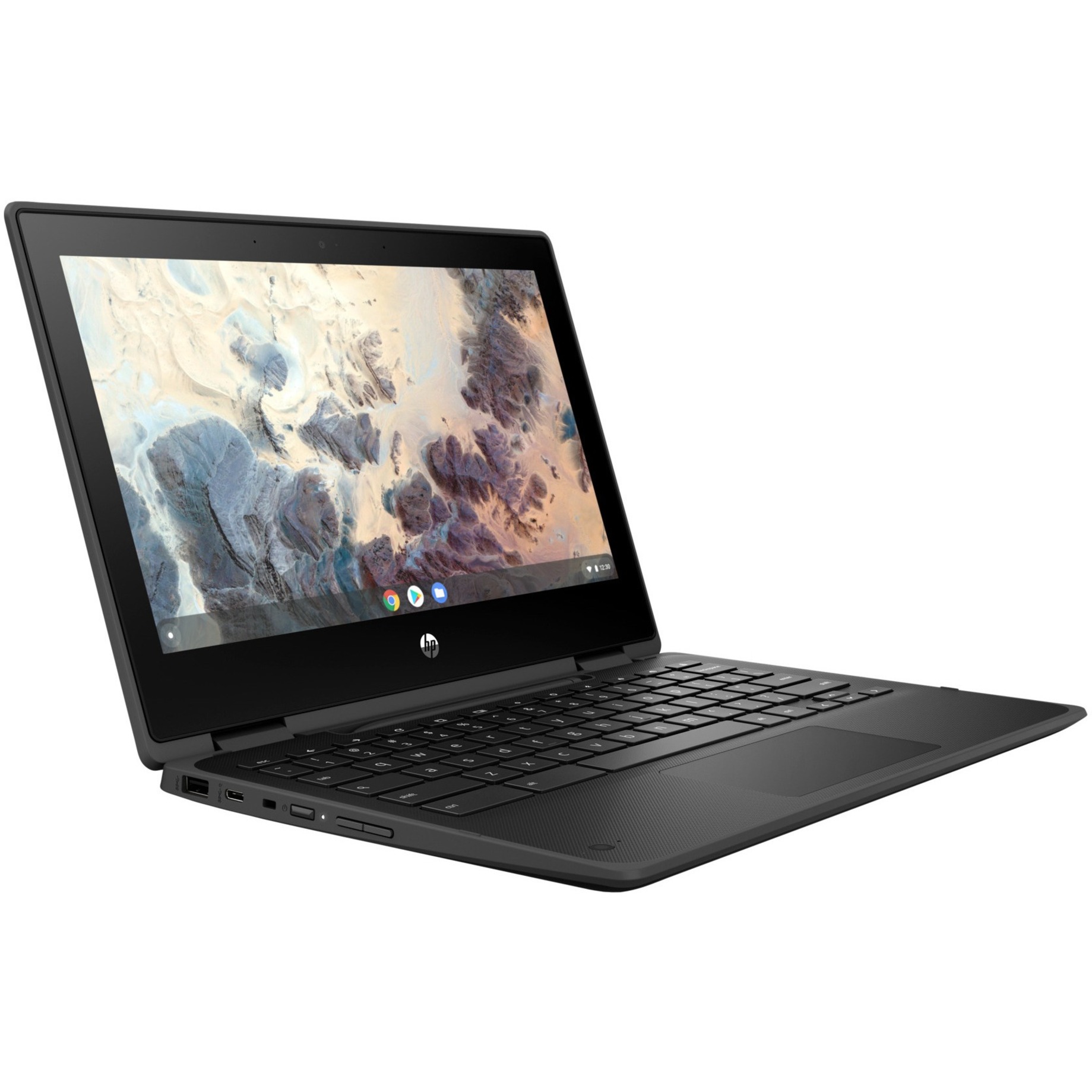 HP Chromebook x360 11 G4 EE 11.6" Touchscreen Rugged Convertible 2 in 1 Chromebook - HD - 60 Hz - Intel Celeron N4500 - 4 GB - 32 GB Flash Memory - Intel Chip - 1366 x 768 - ChromeOS - Intel UHD Graphics - BrightView, In-plane Switching (IPS) Technology - Front Camera/Webcam - 12 Hours Battery Run Time - IEEE 802.11ax Wireless LAN Standard — alternate image1