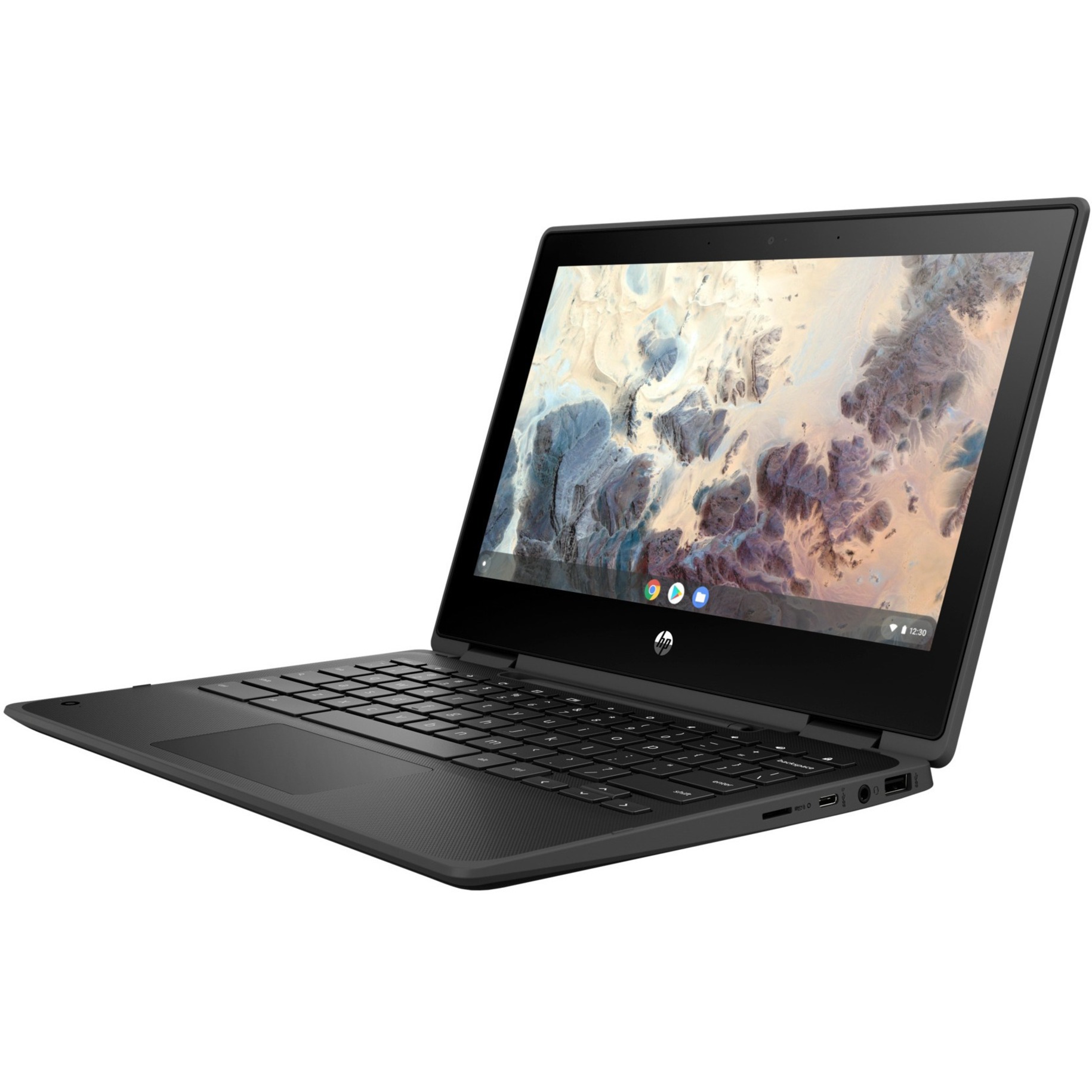HP Chromebook x360 11 G4 EE 11.6" Touchscreen Rugged Convertible 2 in 1 Chromebook - HD - 60 Hz - Intel Celeron N4500 - 4 GB - 32 GB Flash Memory - Intel Chip - 1366 x 768 - ChromeOS - Intel UHD Graphics - BrightView, In-plane Switching (IPS) Technology - Front Camera/Webcam - 12 Hours Battery Run Time - IEEE 802.11ax Wireless LAN Standard — alternate image3