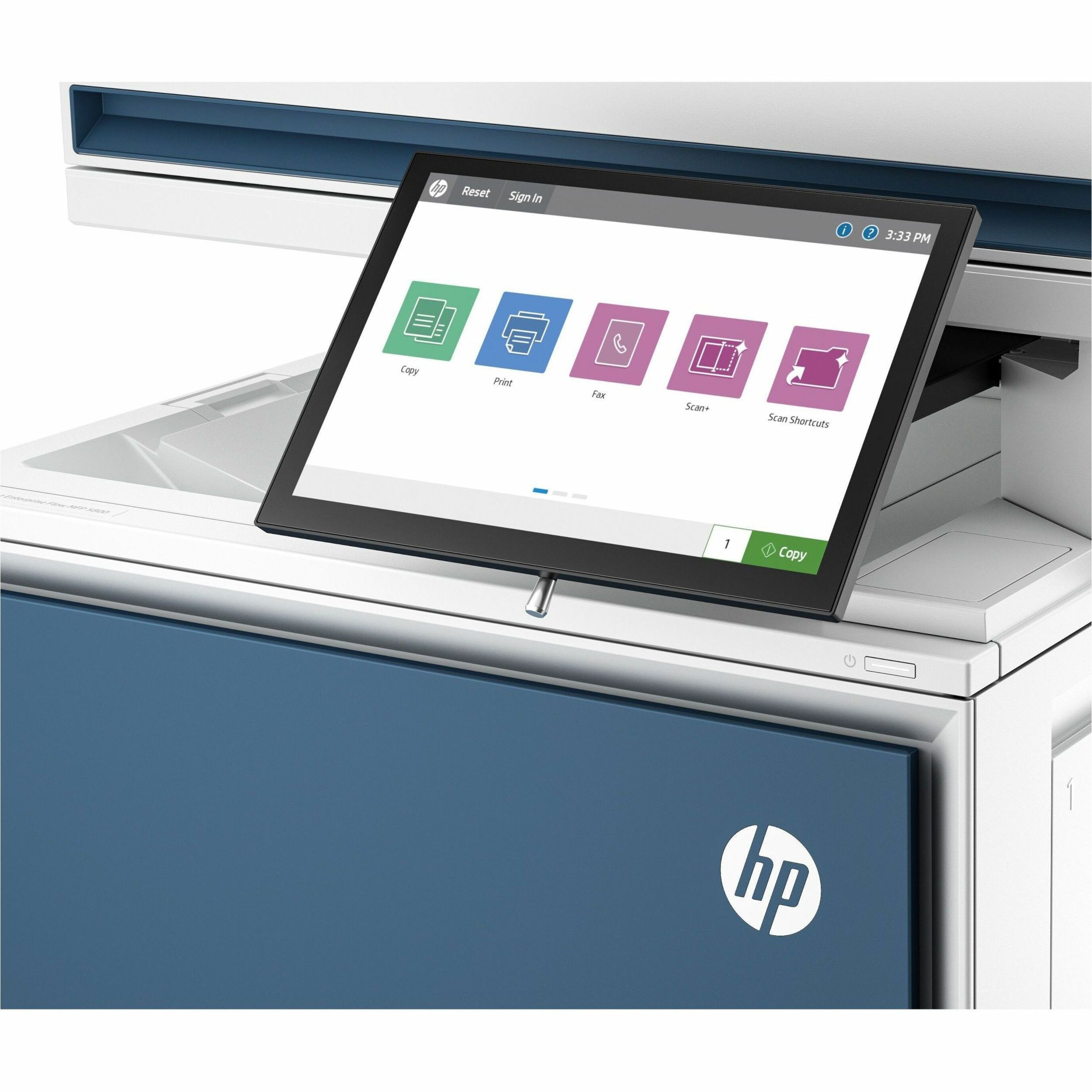 HP LaserJet Enterprise 5800zf Wired Laser Multifunction Printer - Color - Copier/Fax/Printer/Scanner - 45 ppm Mono/45 ppm Color Print - 1200 x 1200 dpi Print - Automatic Duplex Print - Up to 80000 Pages Monthly - Color Flatbed, ADF, CIS Scanner - 600 dpi Optical Scan - Monochrome Fax - Gigabit Ethernet - Apple AirPrint, Mopria, HP ePrint, HP Web Jetadmin, Near Field Communication (NFC) - USB - For Plain Paper Print — alternate image3