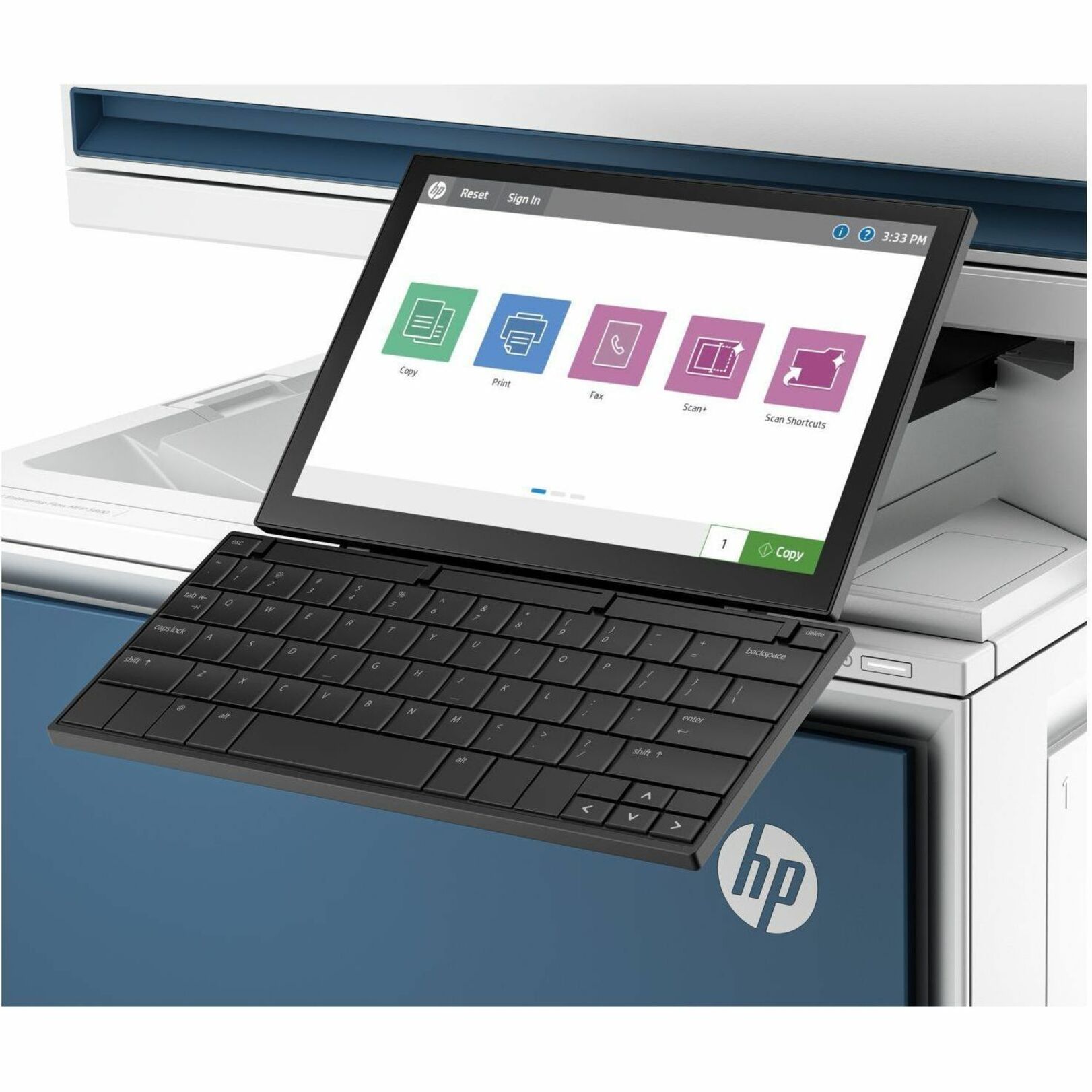 HP LaserJet Enterprise 5800zf Wired Laser Multifunction Printer - Color - Copier/Fax/Printer/Scanner - 45 ppm Mono/45 ppm Color Print - 1200 x 1200 dpi Print - Automatic Duplex Print - Up to 80000 Pages Monthly - Color Flatbed, ADF, CIS Scanner - 600 dpi Optical Scan - Monochrome Fax - Gigabit Ethernet - Apple AirPrint, Mopria, HP ePrint, HP Web Jetadmin, Near Field Communication (NFC) - USB - For Plain Paper Print — alternate image4