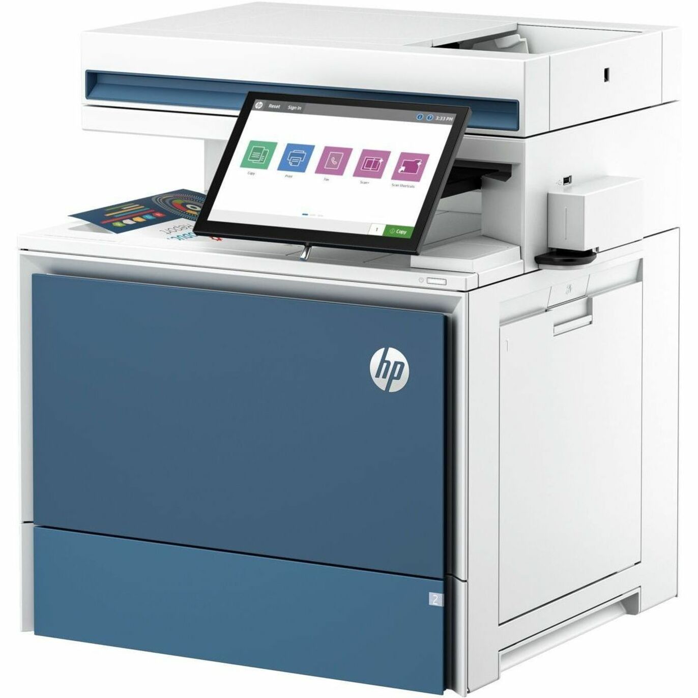 HP LaserJet Enterprise 5800zf Wired Laser Multifunction Printer - Color - Copier/Fax/Printer/Scanner - 45 ppm Mono/45 ppm Color Print - 1200 x 1200 dpi Print - Automatic Duplex Print - Up to 80000 Pages Monthly - Color Flatbed, ADF, CIS Scanner - 600 dpi Optical Scan - Monochrome Fax - Gigabit Ethernet - Apple AirPrint, Mopria, HP ePrint, HP Web Jetadmin, Near Field Communication (NFC) - USB - For Plain Paper Print — alternate image5
