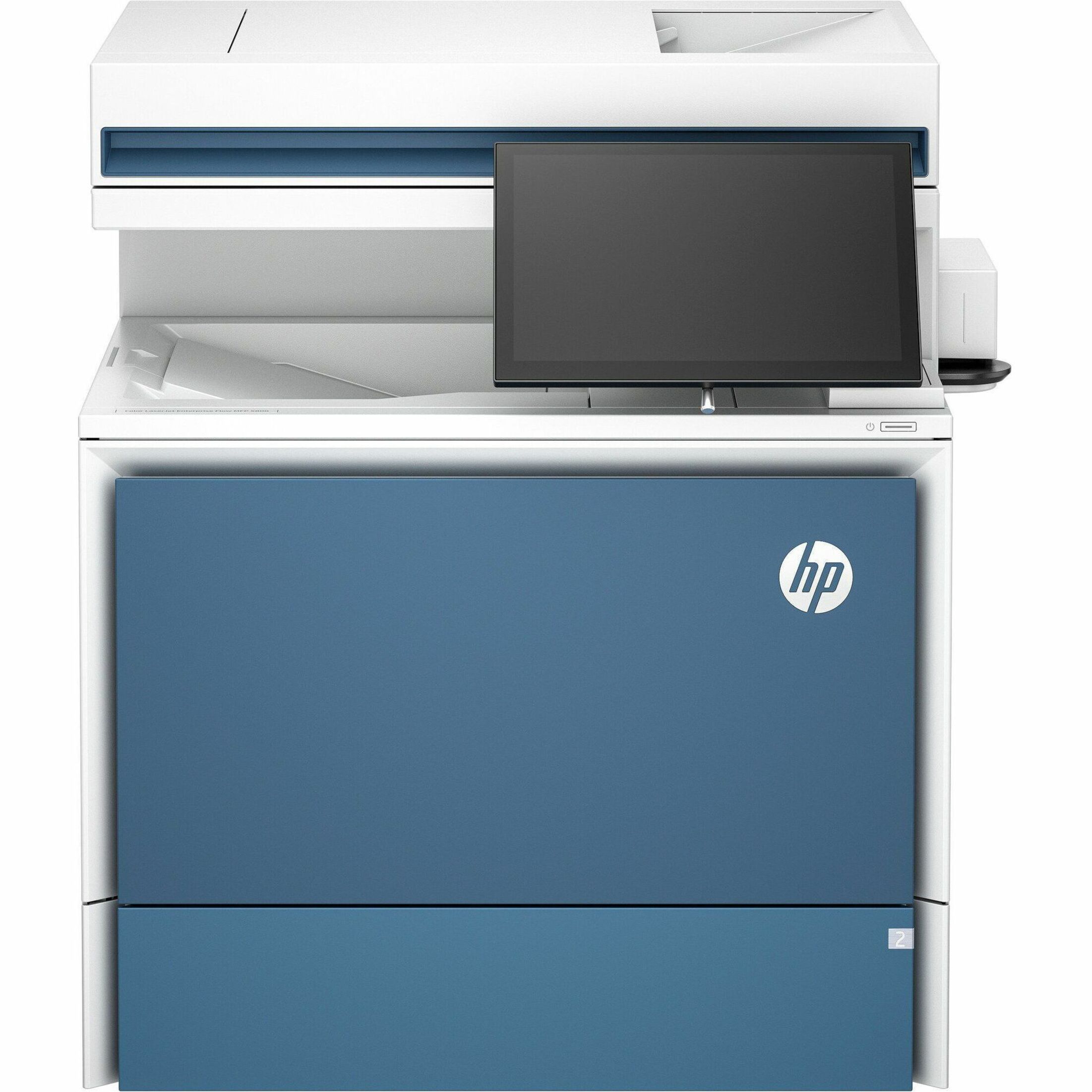 HP LaserJet Enterprise 5800zf Wired Laser Multifunction Printer - Color - Copier/Fax/Printer/Scanner - 45 ppm Mono/45 ppm Color Print - 1200 x 1200 dpi Print - Automatic Duplex Print - Up to 80000 Pages Monthly - Color Flatbed, ADF, CIS Scanner - 600 dpi Optical Scan - Monochrome Fax - Gigabit Ethernet - Apple AirPrint, Mopria, HP ePrint, HP Web Jetadmin, Near Field Communication (NFC) - USB - For Plain Paper Print — front