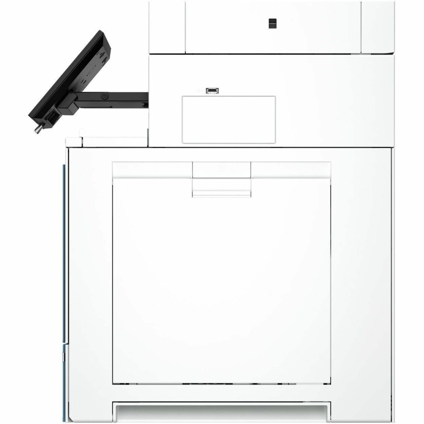 HP Color LaserJet Enterprise MFP 5800dn Printer - Copier/Fax/Printer/Scanner - 45 ppm Color Print - 1200 x 1200 dpi Print - Automatic Duplex Print - Up to 80000 Pages Monthly - Color Flatbed, ADF, CIS Scanner - 600 dpi Optical Scan - Monochrome Fax - Gigabit Ethernet - Apple AirPrint, Mopria, HP ePrint, HP Web Jetadmin, Near Field Communication (NFC) - USB - For Plain Paper Print — left