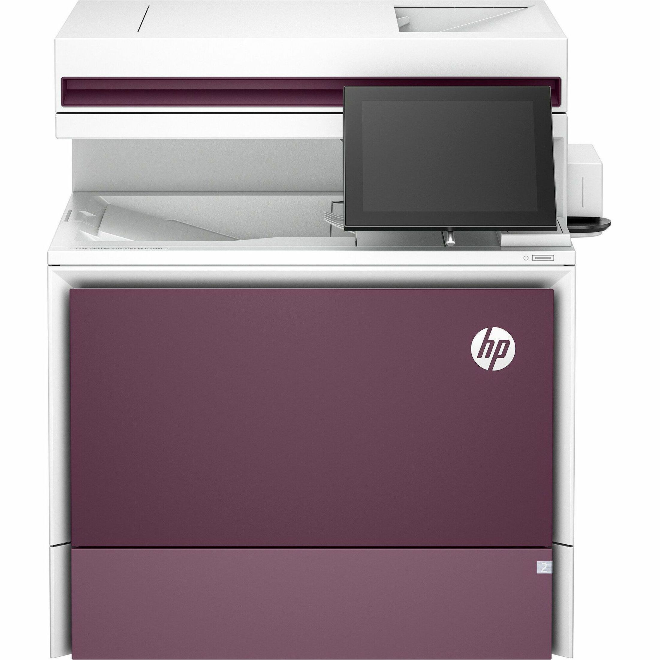 HP Color LaserJet Enterprise MFP 5800f Printer - Copier/Fax/Printer/Scanner - 45 ppm Color Print - 1200 x 1200 dpi Print - Automatic Duplex Print - Up to 80000 Pages Monthly - Color Flatbed, ADF, CIS Scanner - 600 dpi Optical Scan - Monochrome Fax - Gigabit Ethernet - Apple AirPrint, Mopria, HP ePrint, HP Web Jetadmin, Near Field Communication (NFC) - USB - For Plain Paper Print — alternate image4